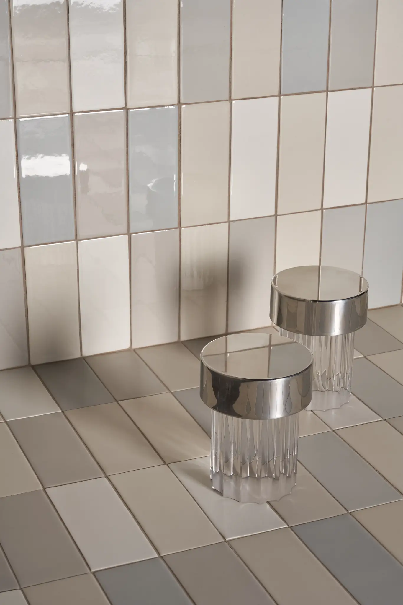 Стена Brick Lux Grigio 6,5x15,5 3”x6” - Пол Brick Matte Grigio 6,5x15,5 3”x6”