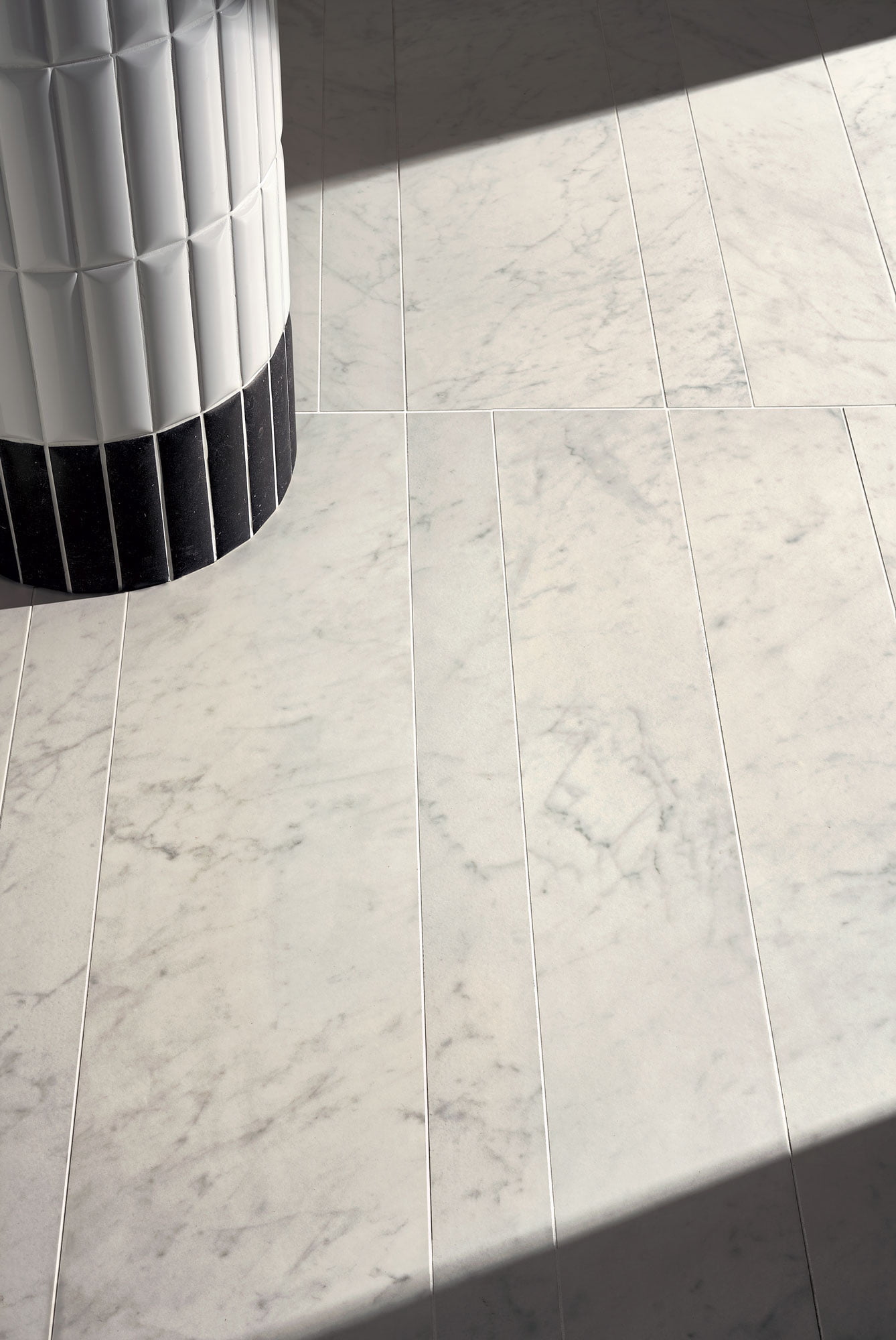 Italic Mix Carrara 30x120 / 20x120 / 10x120 12"x48" / 8"x48" / 5"x48" - Dune Lava / Dune Bianco Lux 5x20 2"x8"