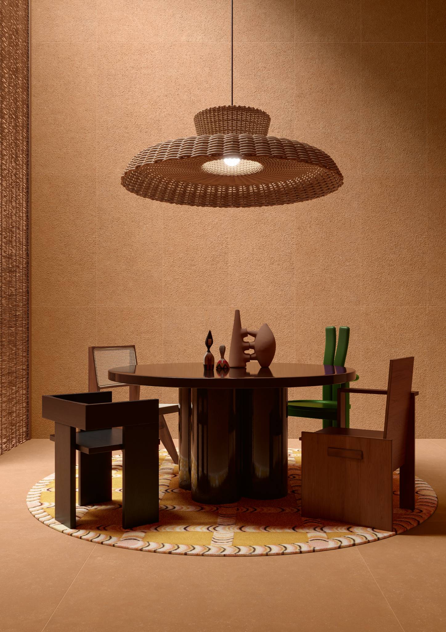 Стена Nok Grains Terra 60x120 24”x48” - Пол Nok Terra 120x120 48”x48”