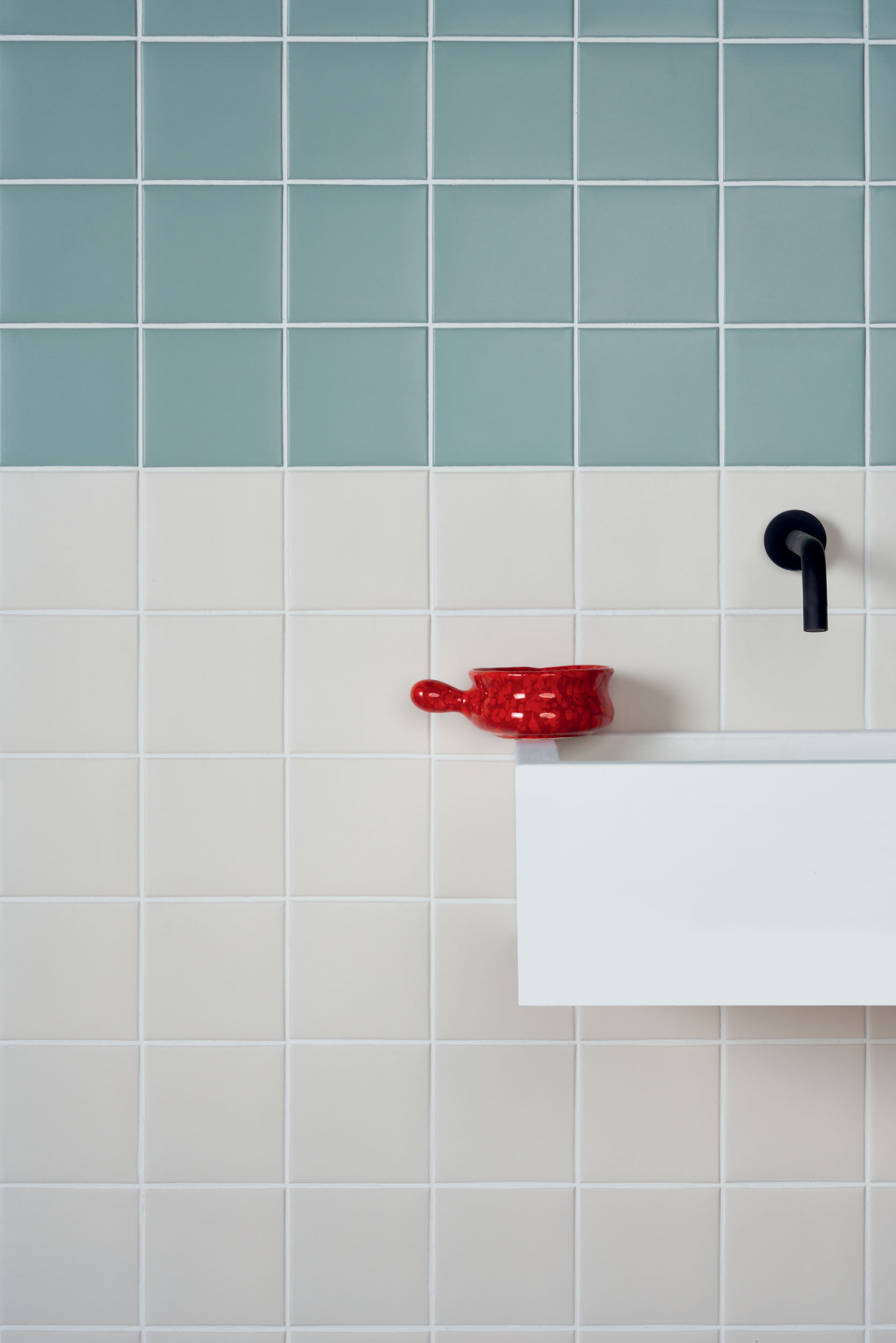 Pixel41 11,55x11,55 5"x5", 21 White - 34 Celadon