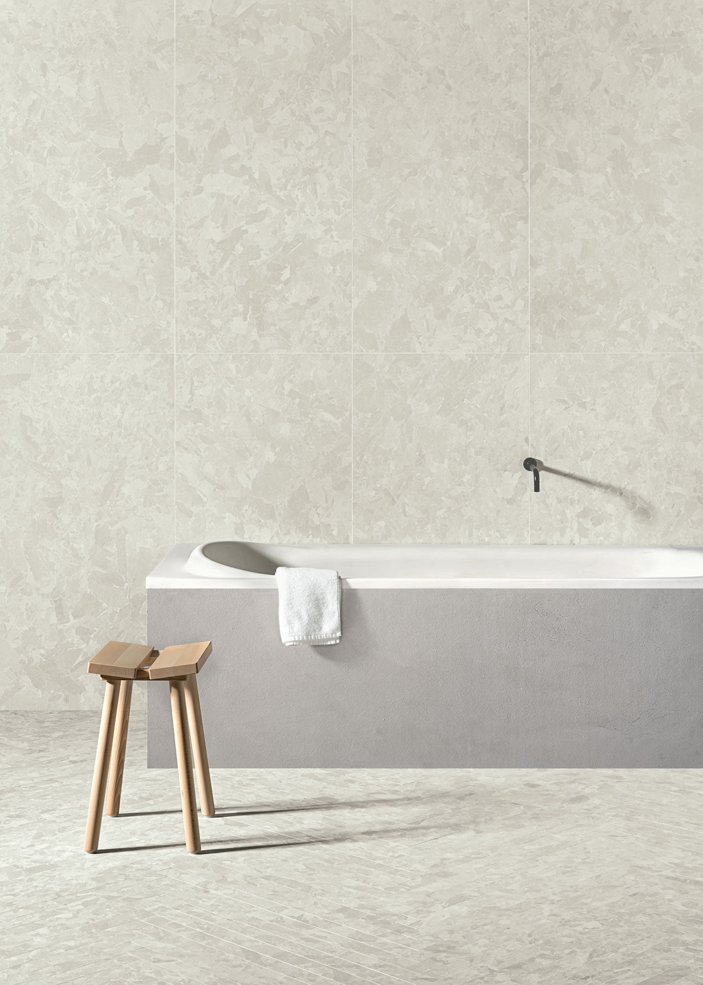 Стена Solo White 60x120 24"x48" - Пол Solo White 5x80 2"x32"