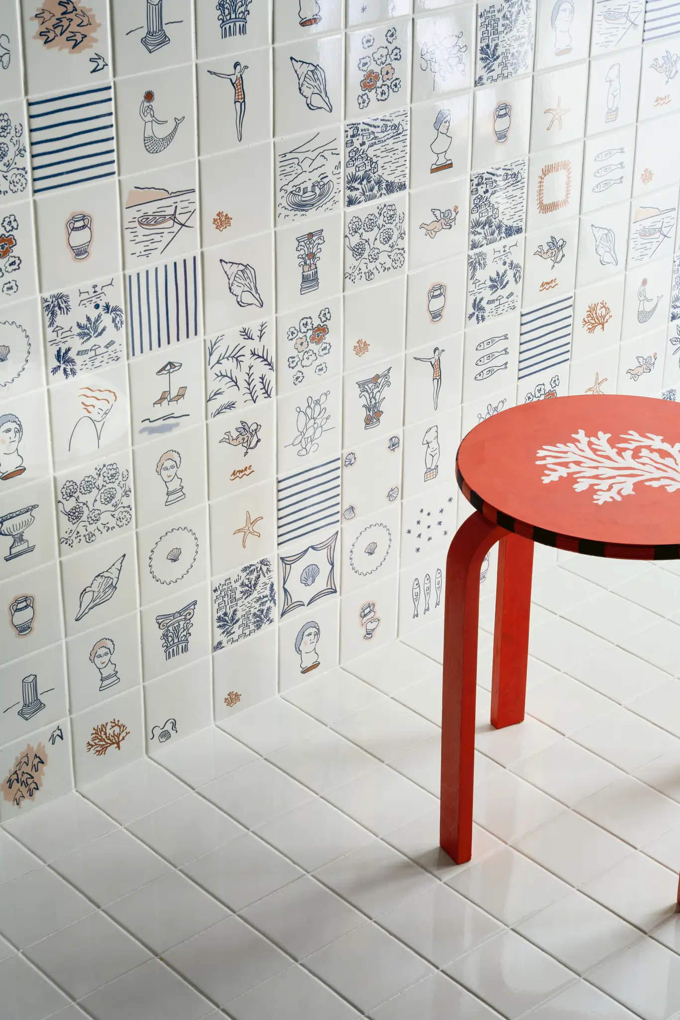 Стена Stories Costiera Lux - Пол Stories White Lux 10x10 4”x4”