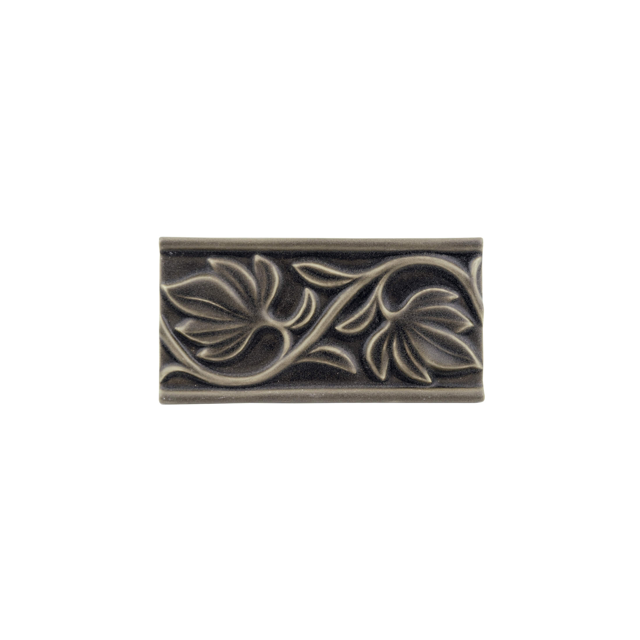 Керамика RELIEVE HOJAS CHARCOAL 7.5×15 см - коллекция Nature, Adex