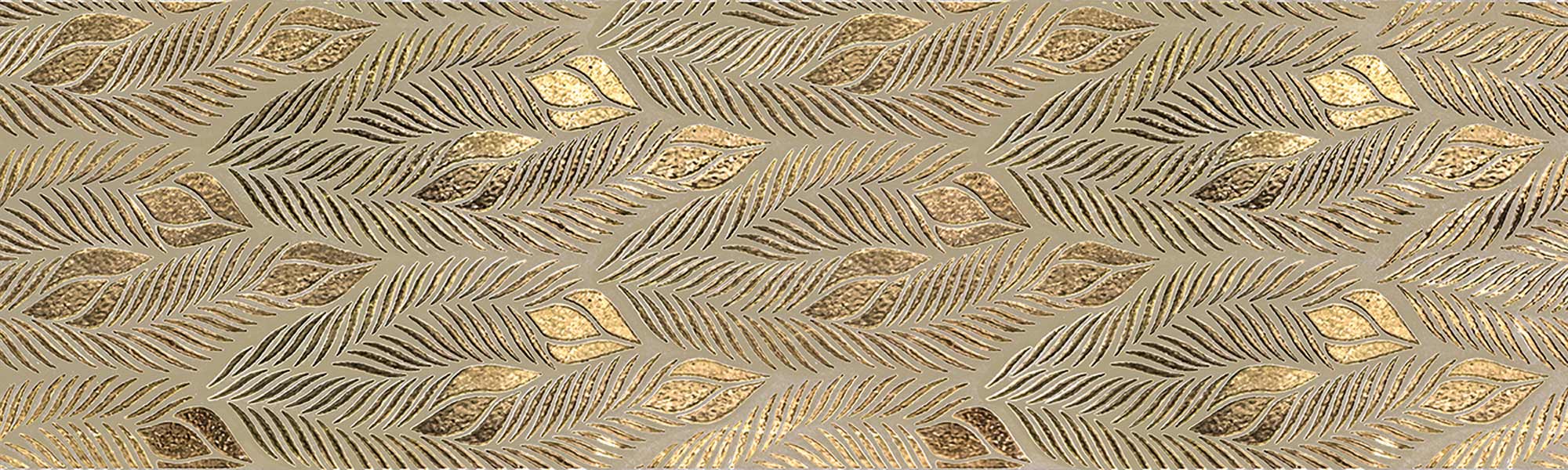 Leaves Gold Glossy 30×100 см