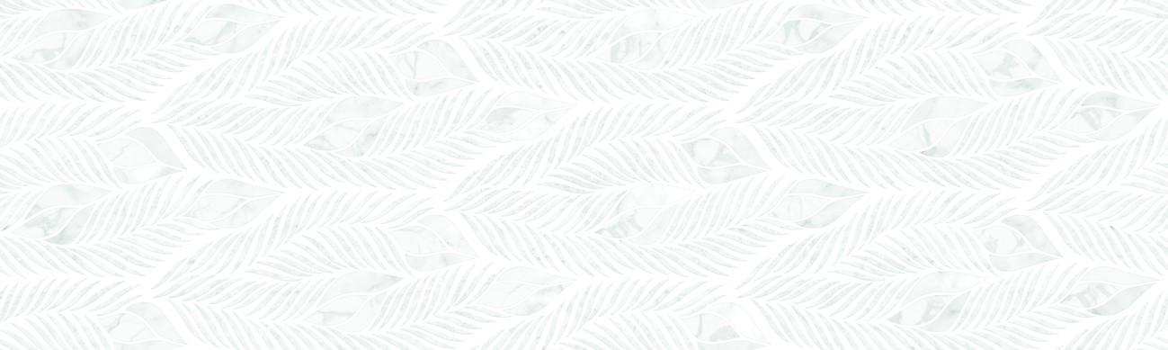 Leaves White Glossy 30×100 см
