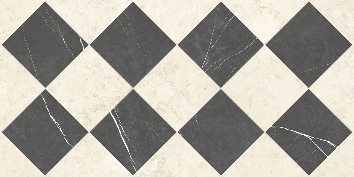 Керамогранит Tile Modular Chess Natural 50×100 см