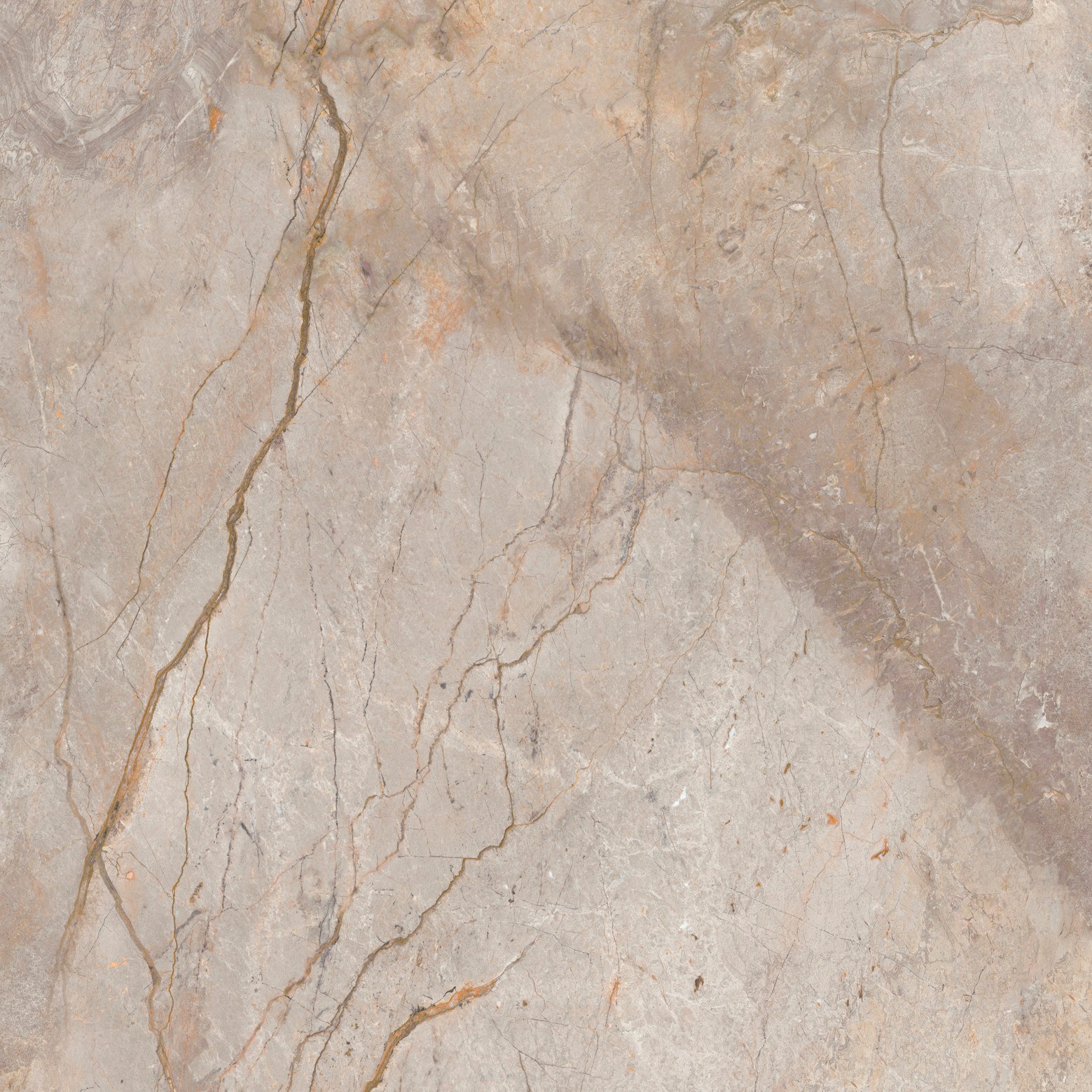 Wild Forest Taupe 3D Silk