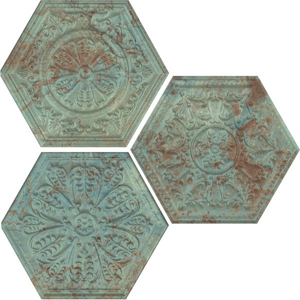 Zinc Green Mix Decor Hexagon Hex