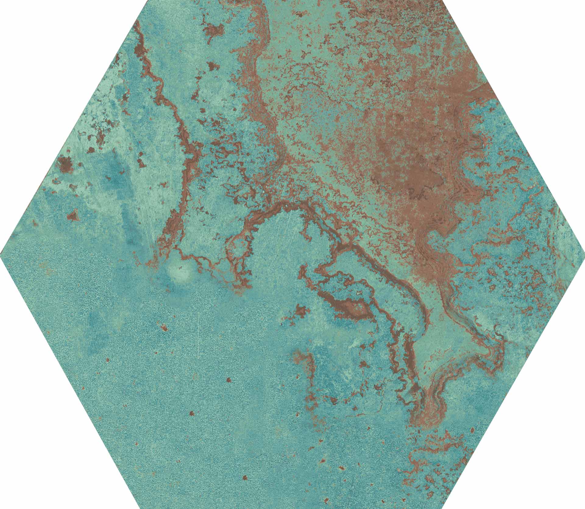 Zinc Green Natural Hexagon Hex