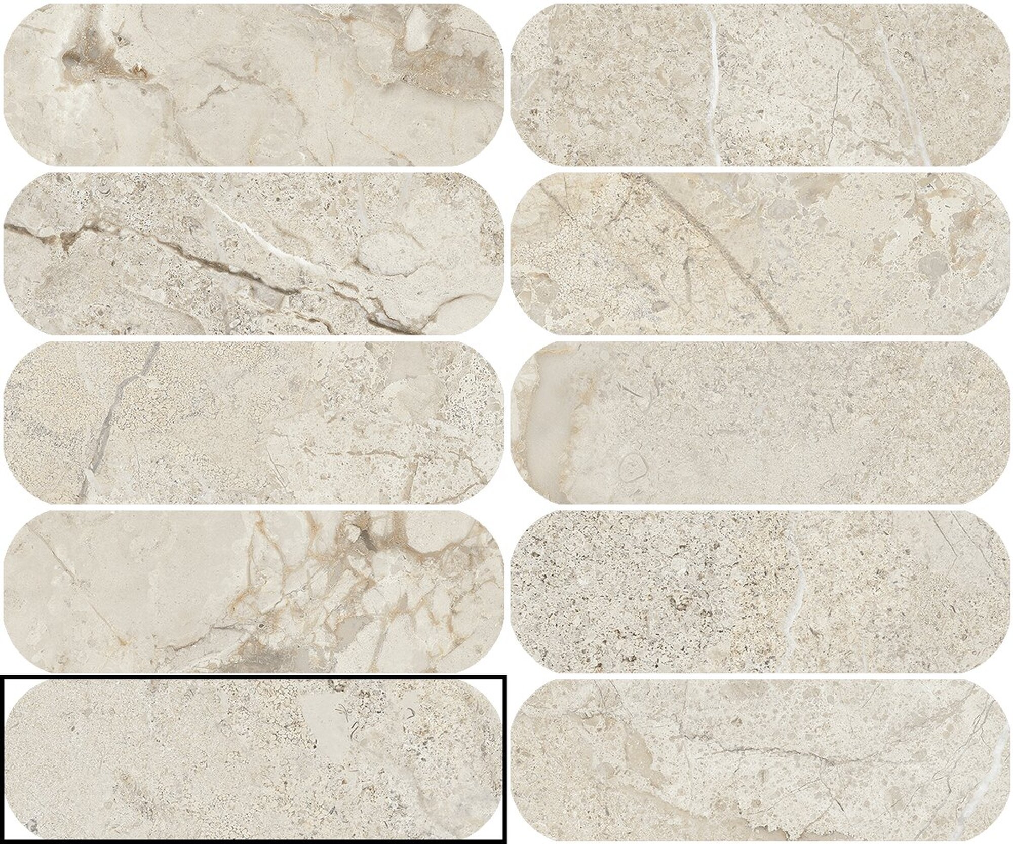 Керамогранит Alloy Caps Cream 5×15 см - коллекция ALLOY, APE