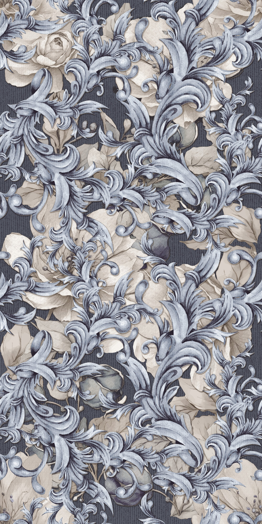 Керамика (white body) Baroque Blu Mix Rect. 60×120 см - коллекция BELLAGIO, APE