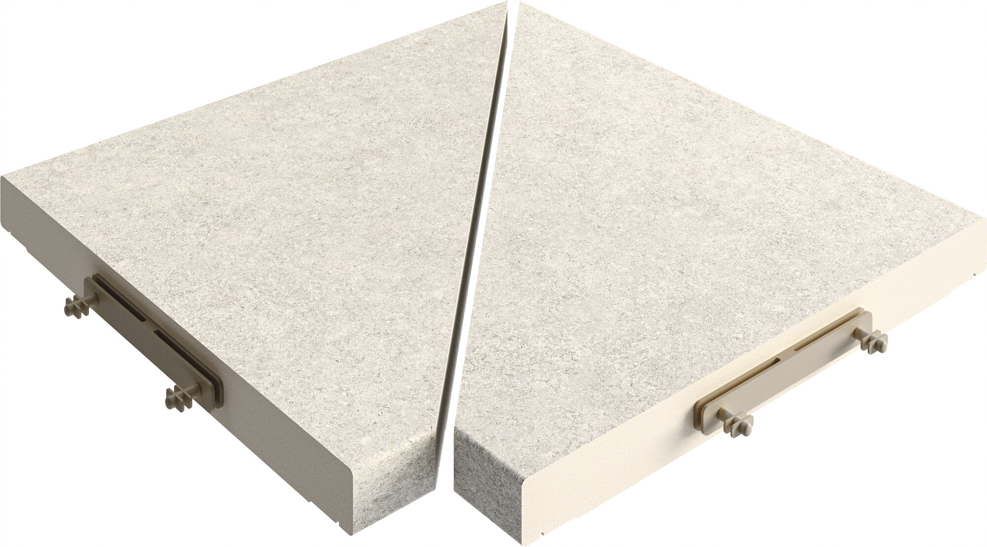 Par Angulo Rejilla Modular Iwa White