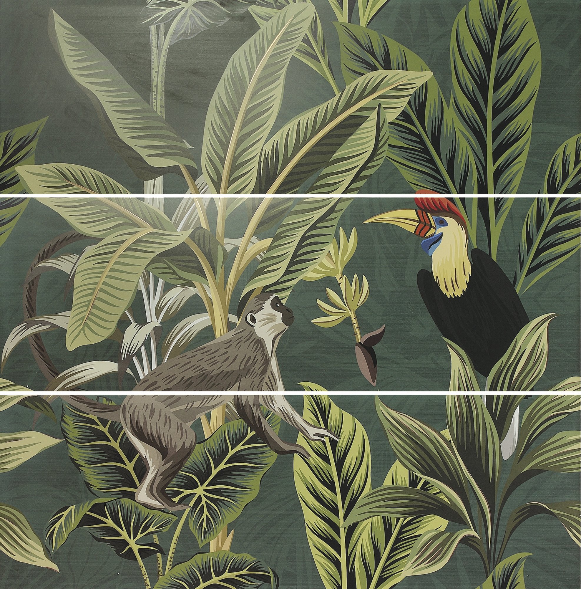 Decor Set(3) Abc Toucan Green