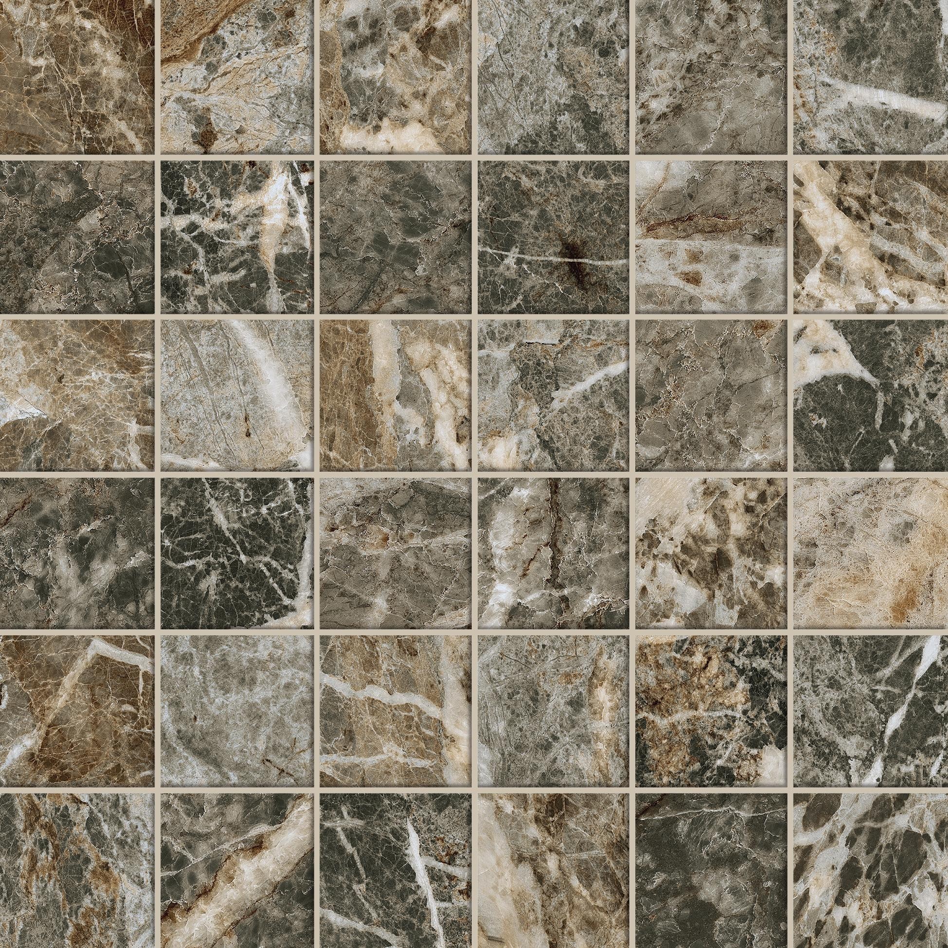 Forte dei Marmi Quark Breccia di Caravaggio Mosaic Lap