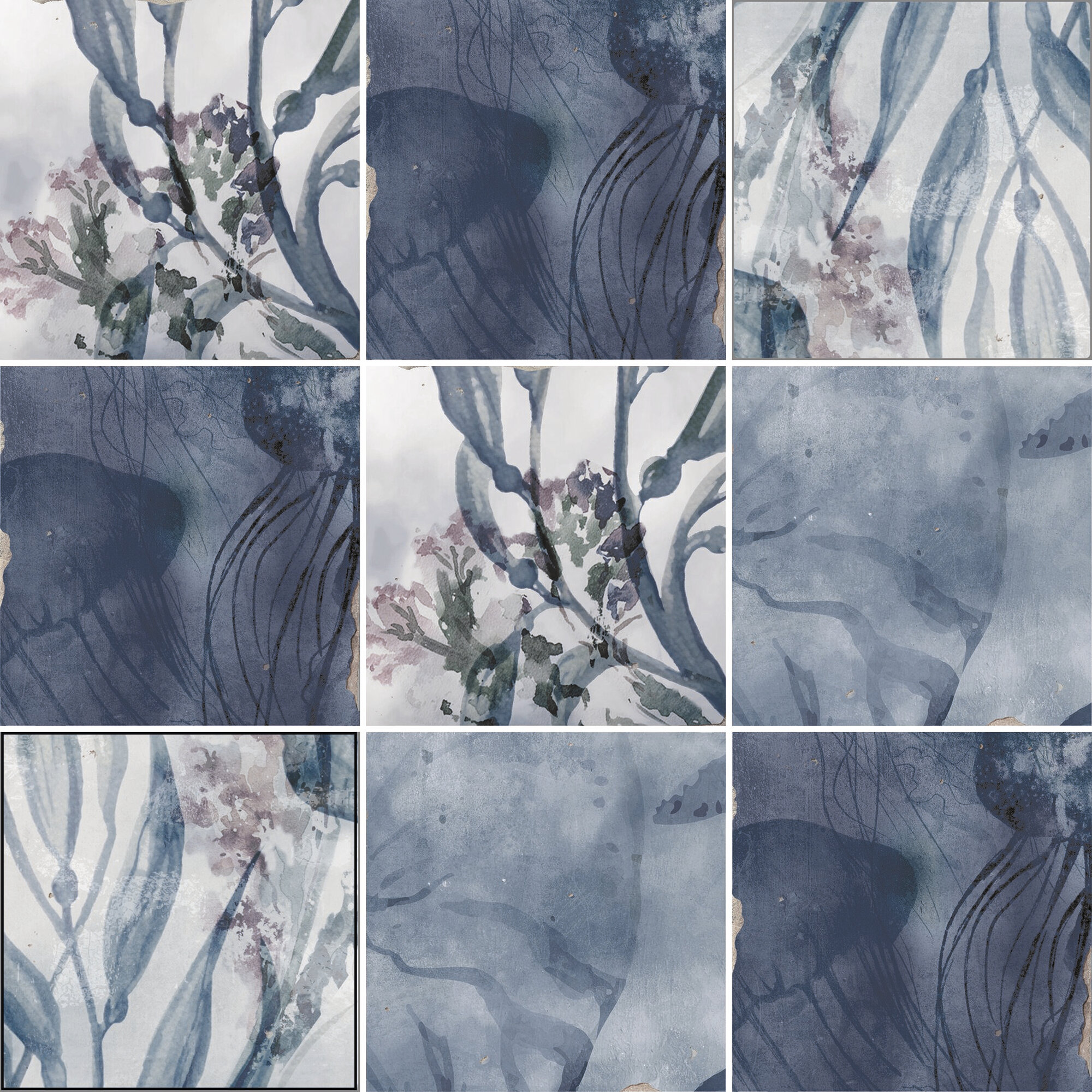 Керамика (white body) KASBAH BLUE MIX 13×13 см - коллекция SOUK, CARMEN