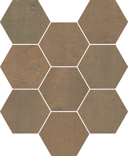 Fusion Mosaico Esagoni Copper