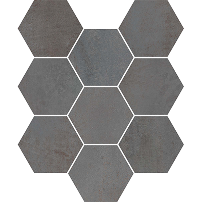 Fusion Mosaico Esagoni Graphite