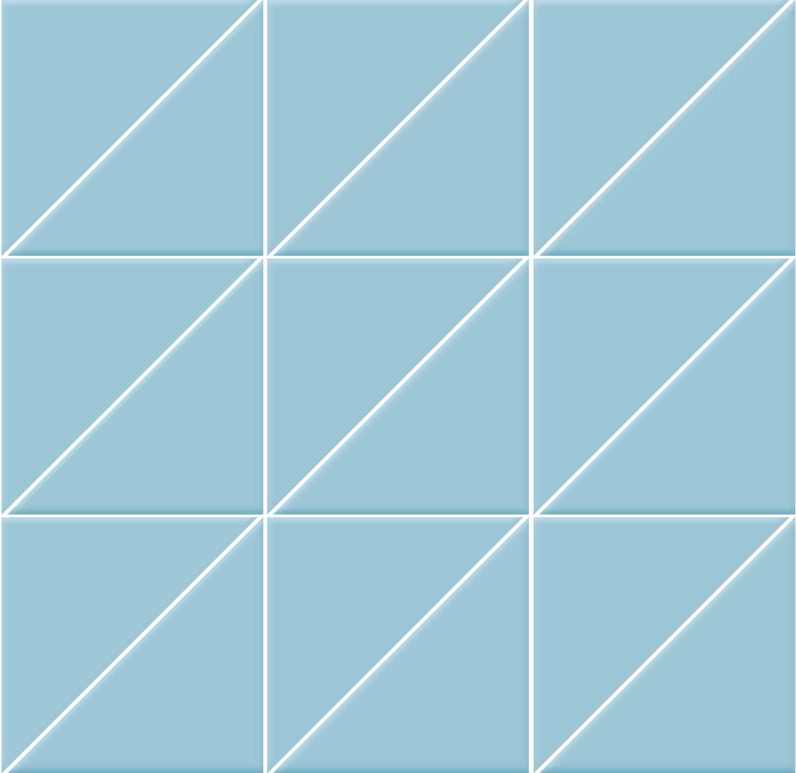 Мозаика Triangoli interni superficie satinata Cielo 10x10x14 на сетке 10×10 см