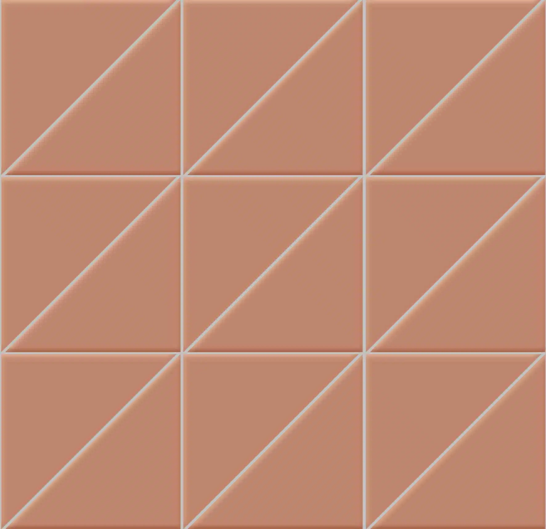 Мозаика Triangoli interni superficie satinata Cipria 10x10x14 на сетке 10×10 см