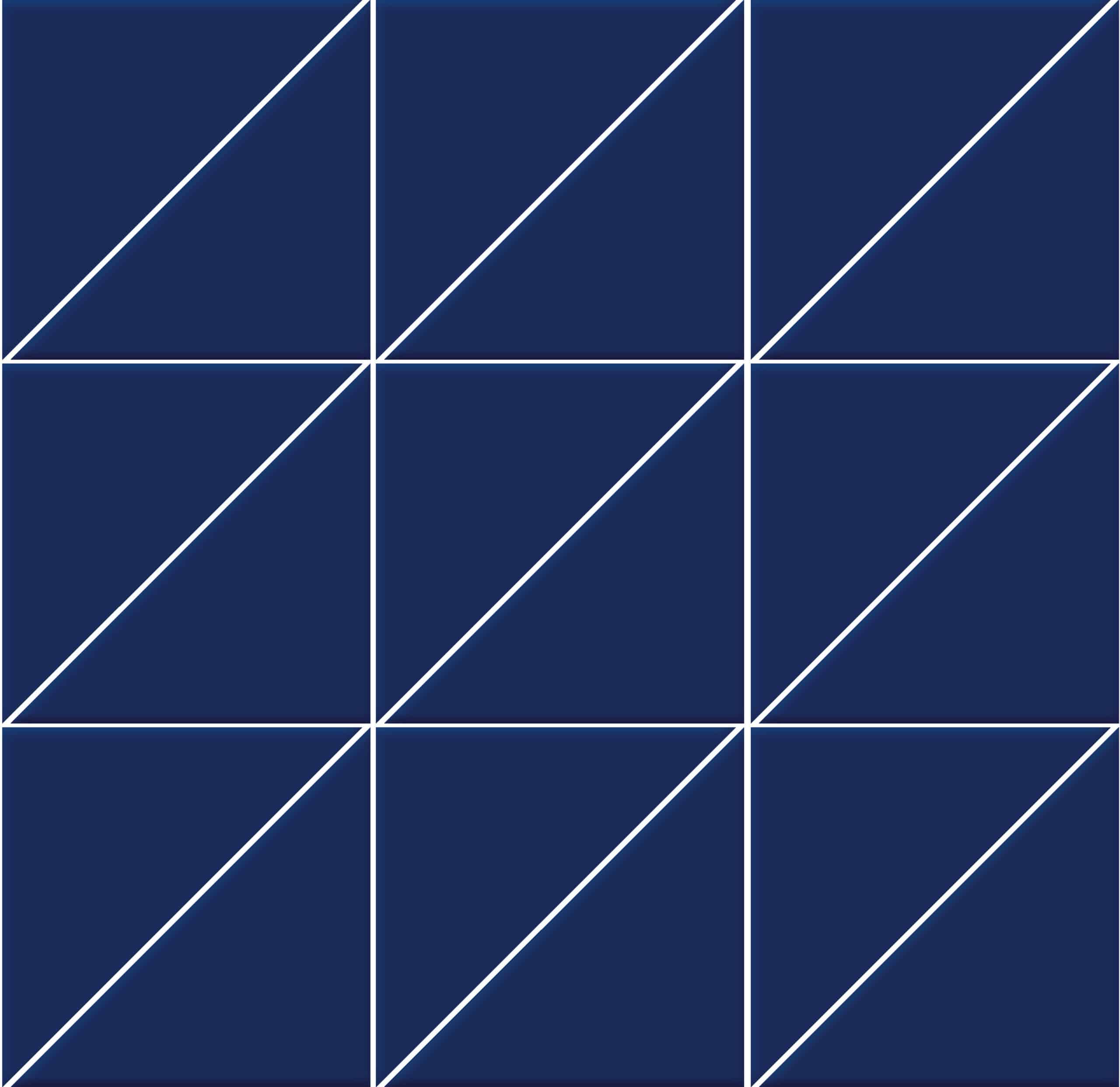 Мозаика Triangoli trasparenze superficie lucida Cobalto 10x10x14 на сетке 10×10 см