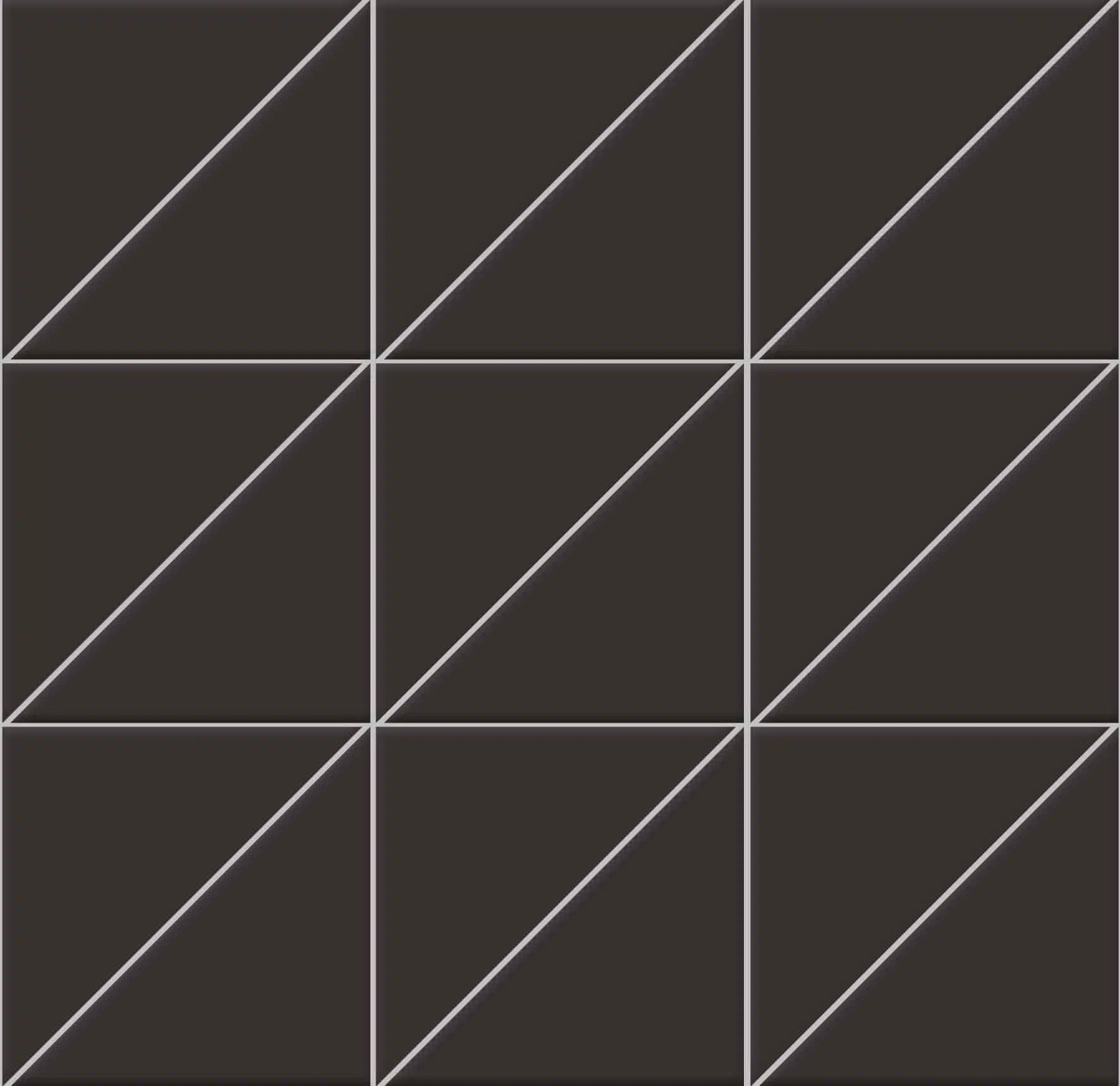 Мозаика Triangoli trasparenze superficie lucida Ferro 10x10x14 на сетке 10×10 см