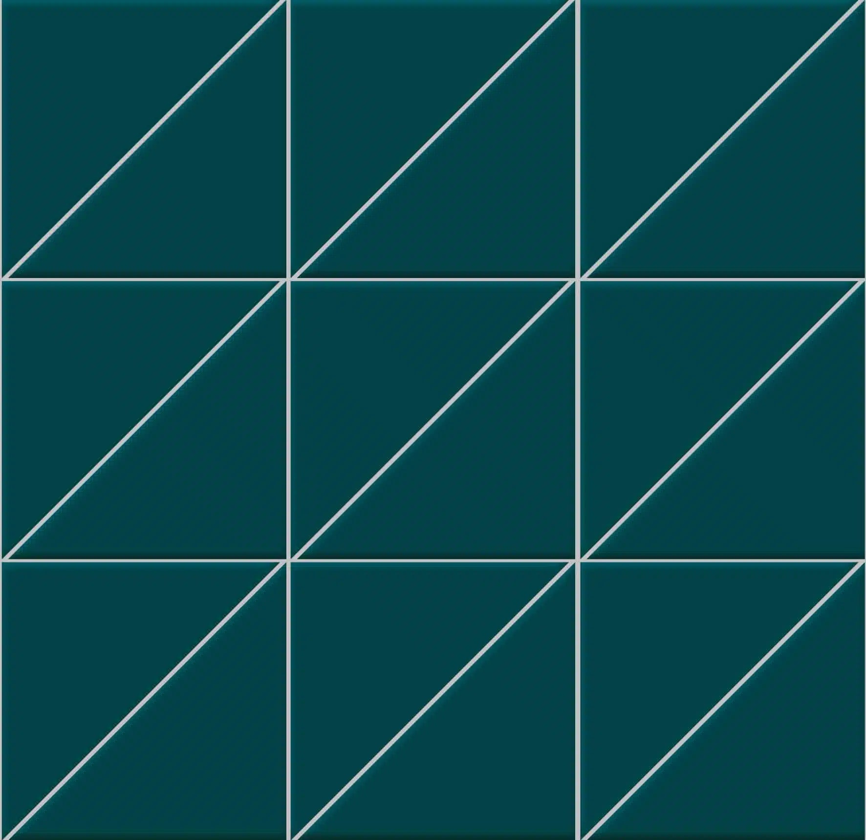 Мозаика Triangoli trasparenze superficie lucida Malachite 10x10x14 на сетке 10×10 см