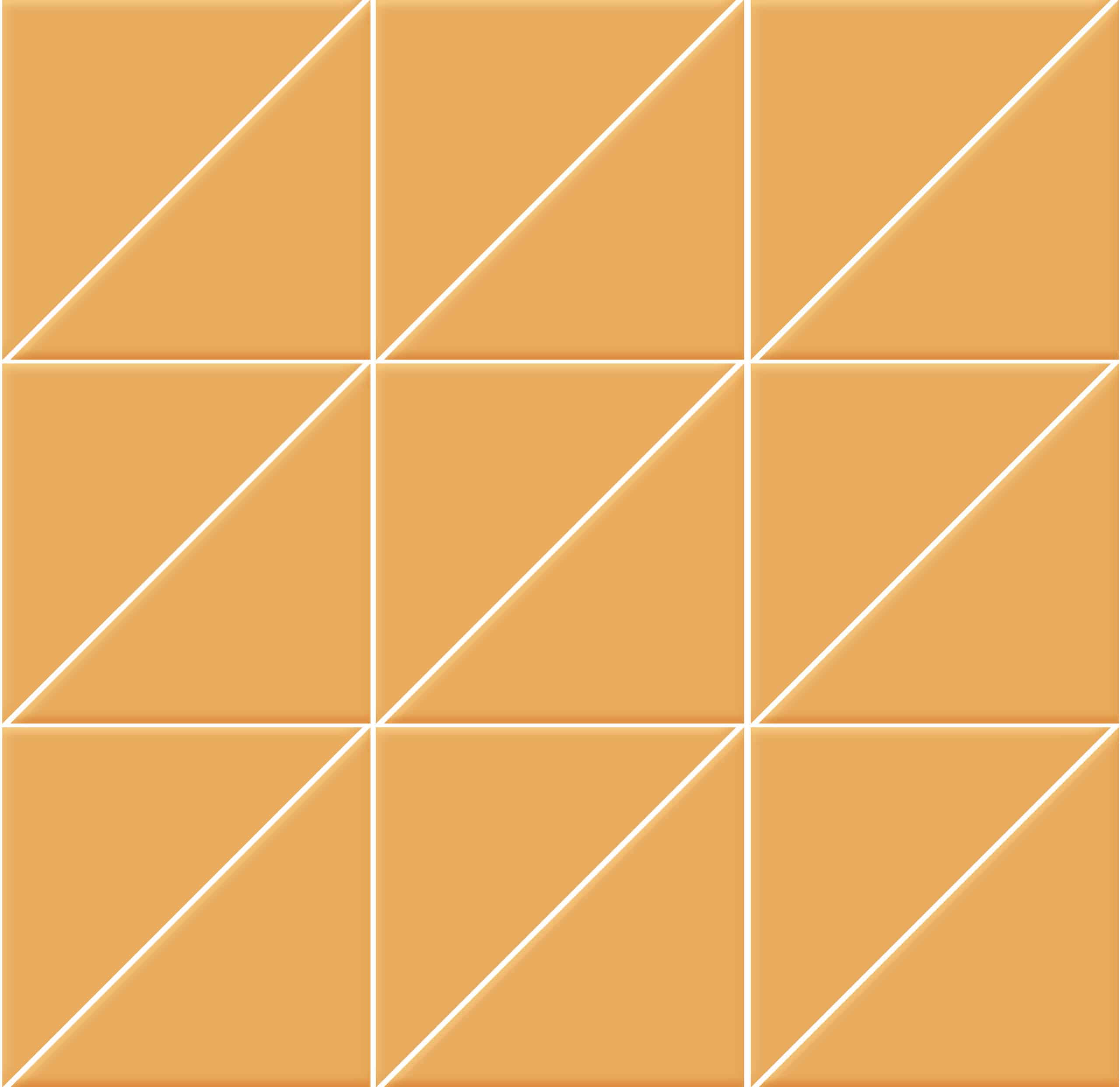Мозаика Triangoli trasparenze superficie lucida Mandarino 10x10x14 на сетке 10×10 см