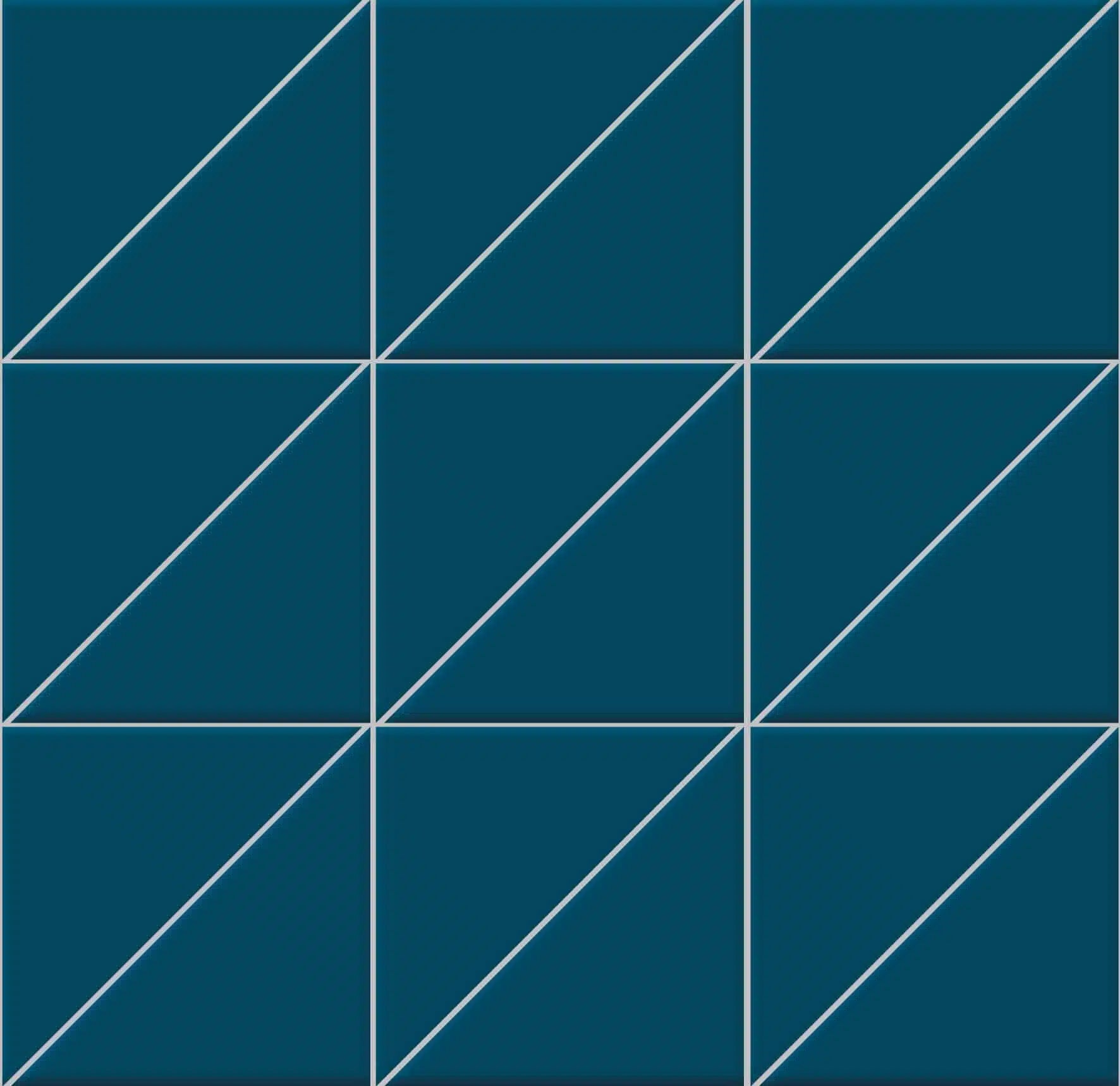 Мозаика Triangoli interni superficie satinata Petrolio 10x10x14 на сетке 10×10 см