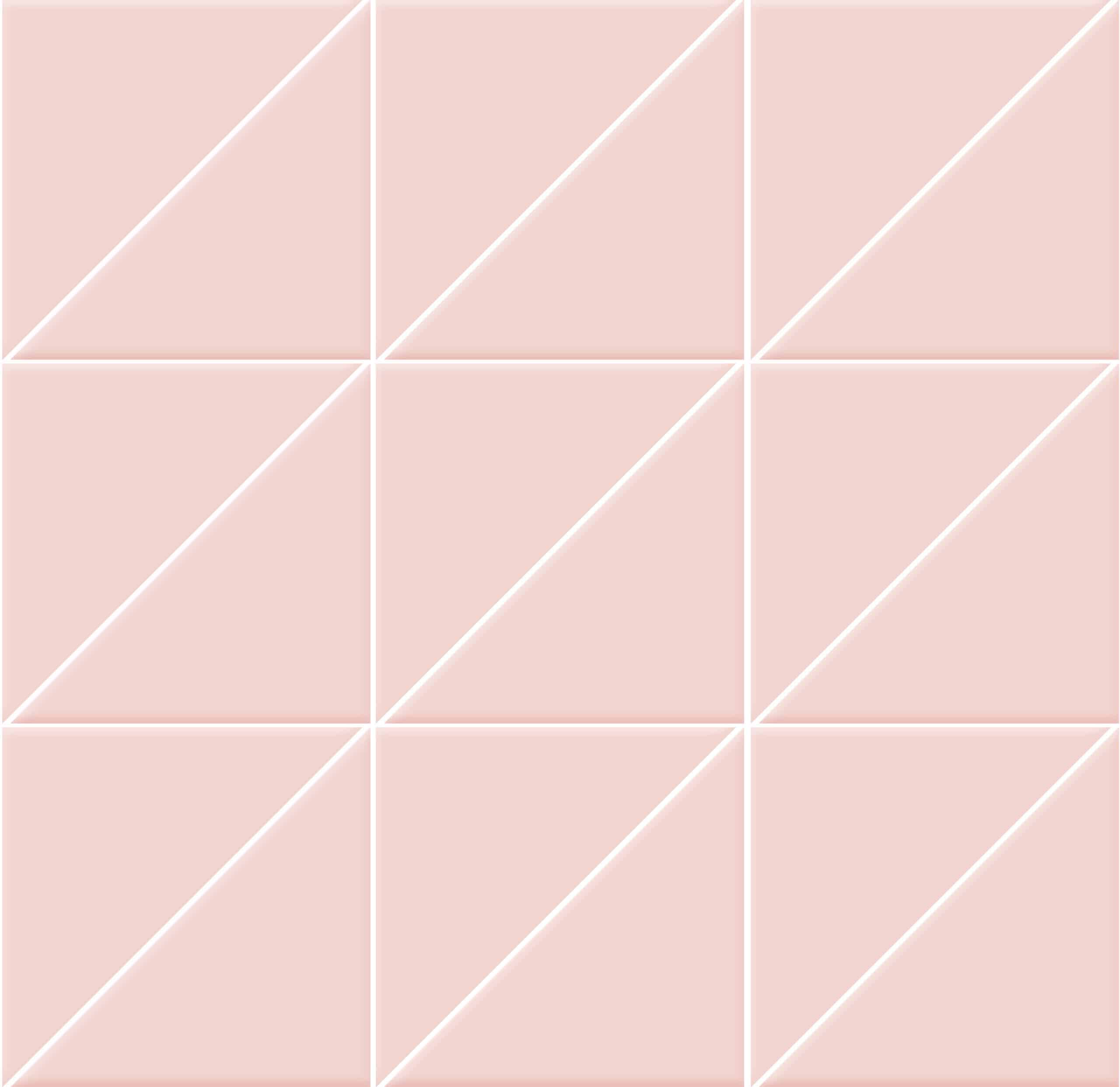 Мозаика Triangoli interni superficie satinata Rosa 10x10x14 на сетке 10×10 см