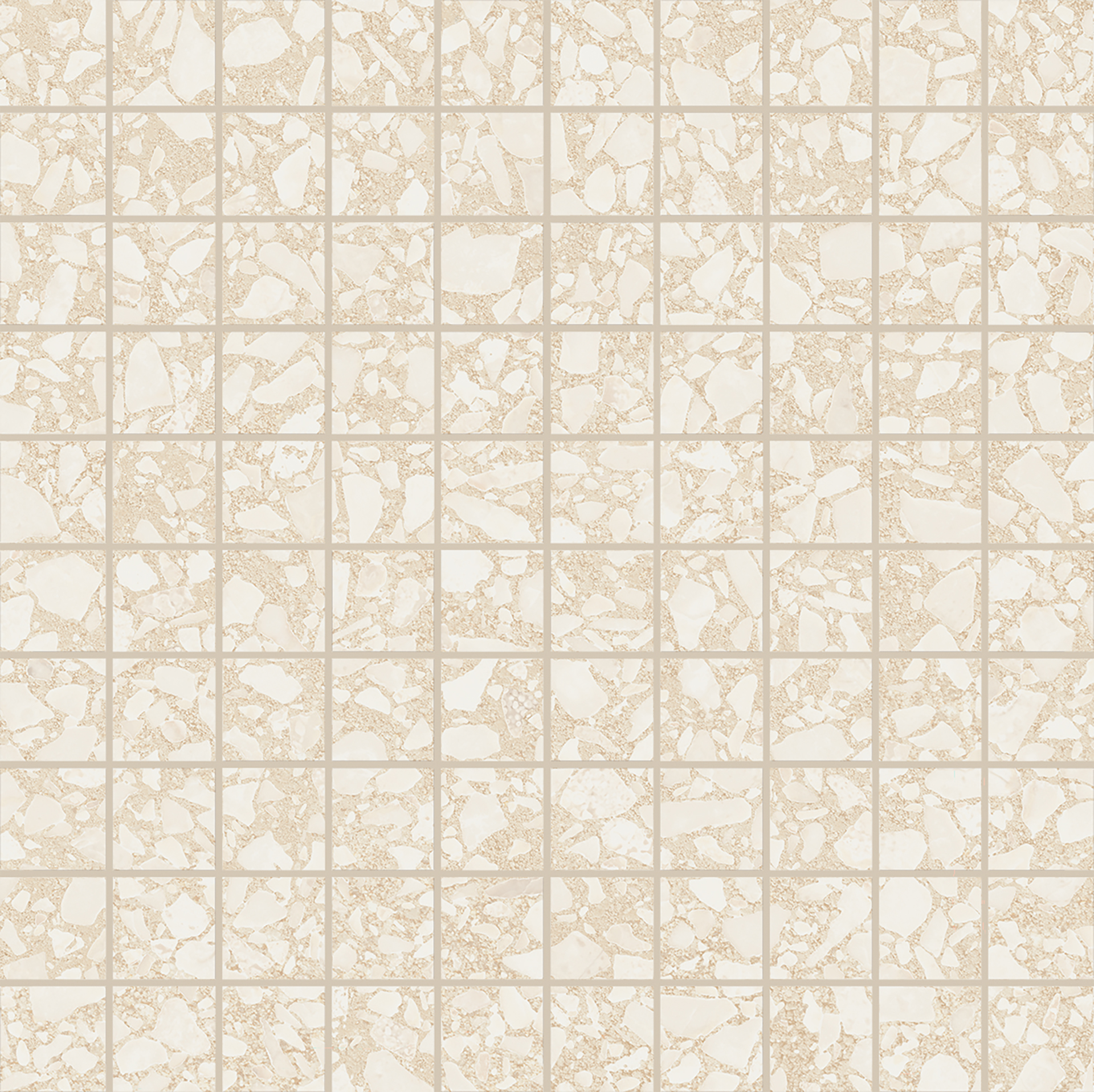 Керамогранит Мозаика Frammenti Venezia Avorio 3×3 Silktech 30×30 см - коллекция Essenza Frammenti, Emilceramica