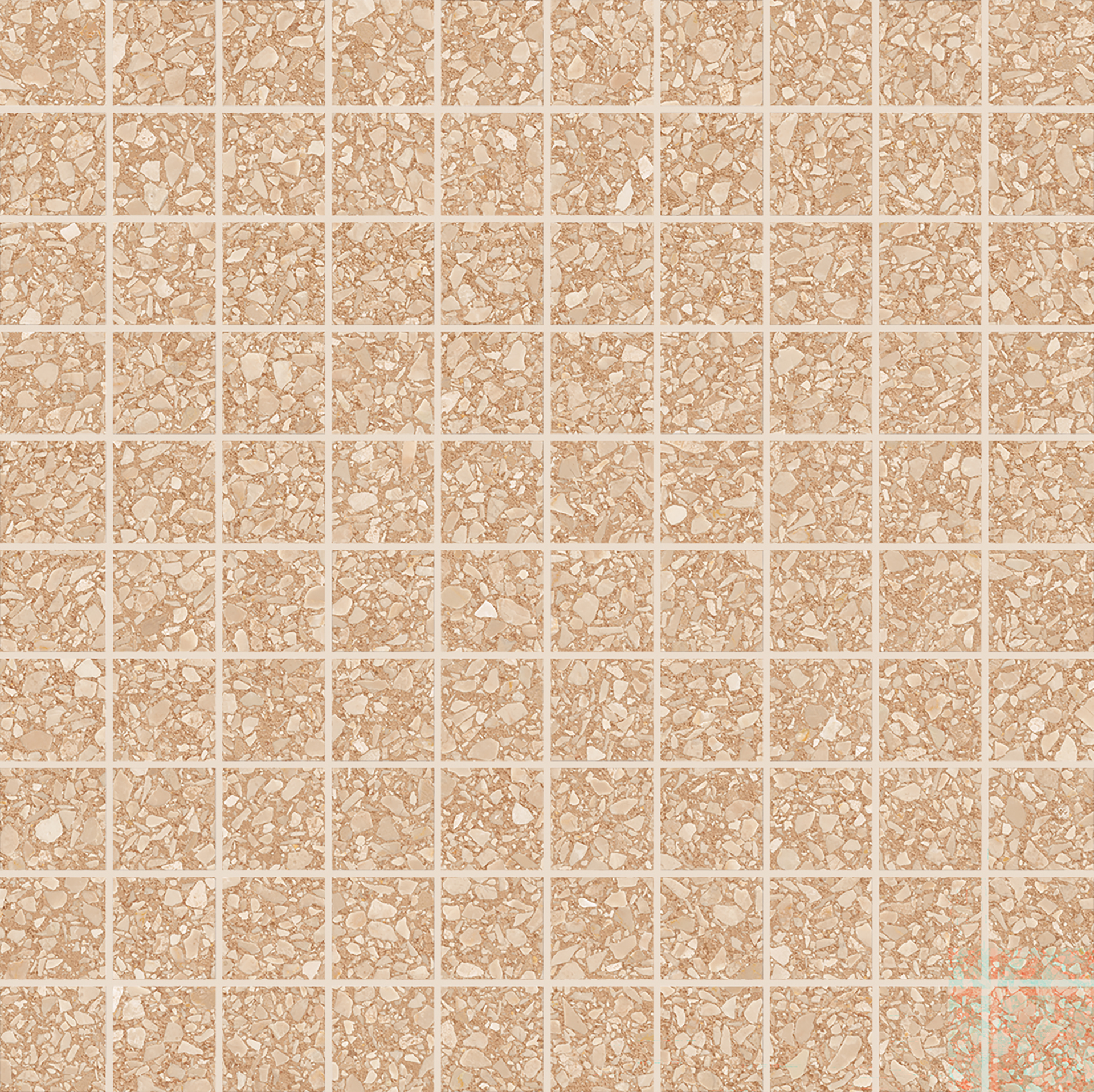 Керамогранит Мозаика Frammenti Fine Rosso Siena 3×3 Silktech 30×30 см - коллекция Essenza Frammenti, Emilceramica