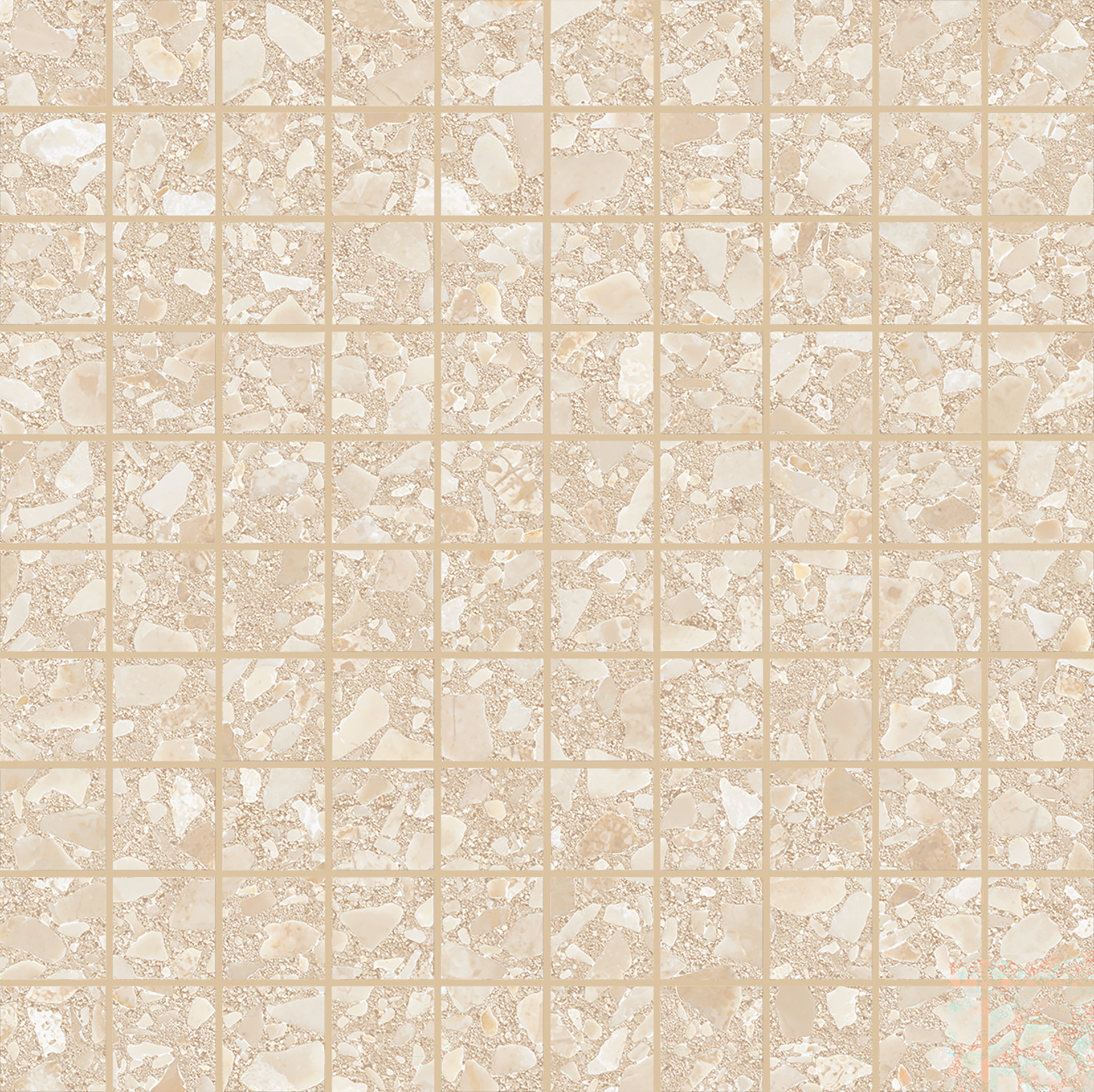 Керамогранит Мозаика Frammenti Venezia Sabbia 3×3 Silktech 30×30 см - коллекция Essenza Frammenti, Emilceramica