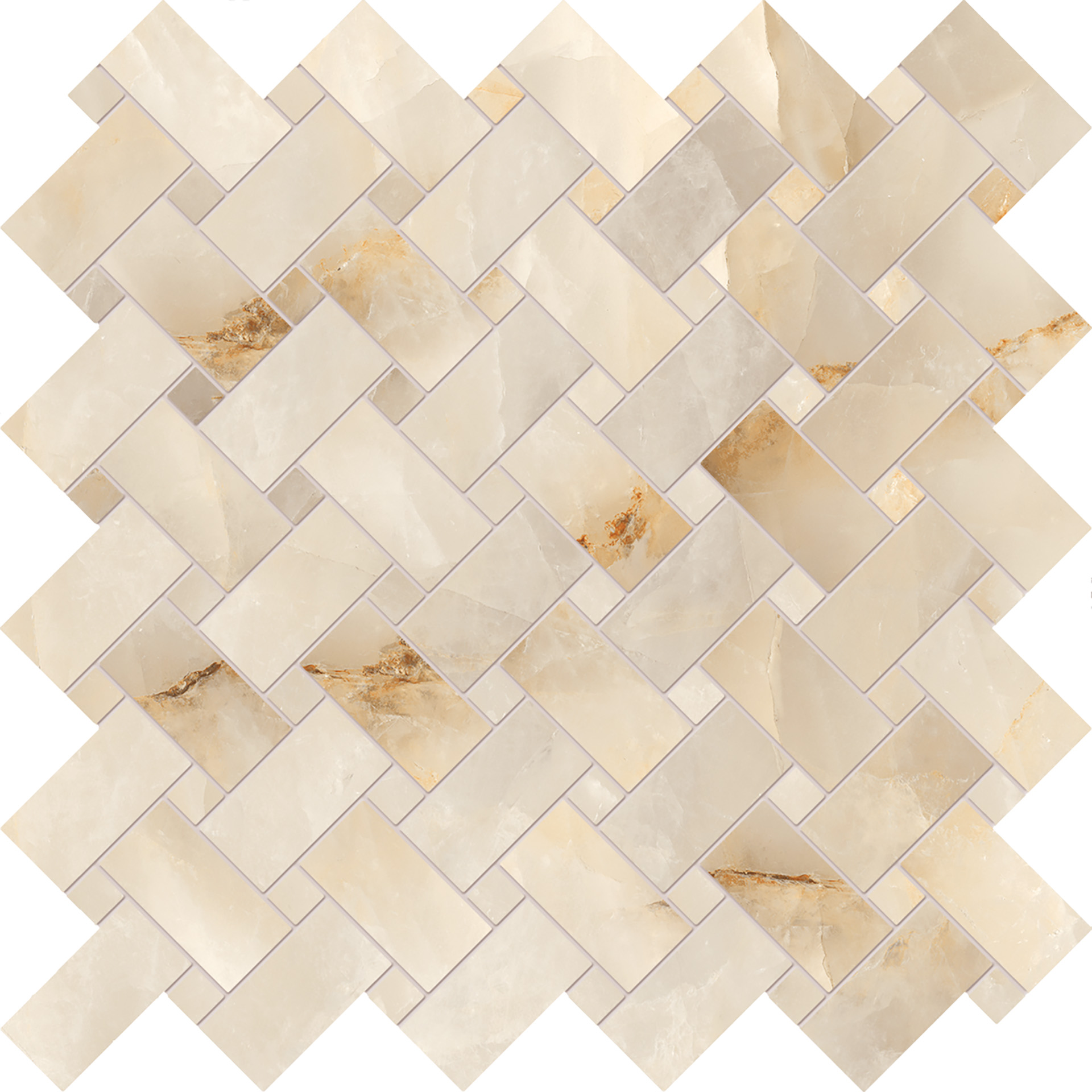 Мозаика Extra Ivory Intrecci Silktech
