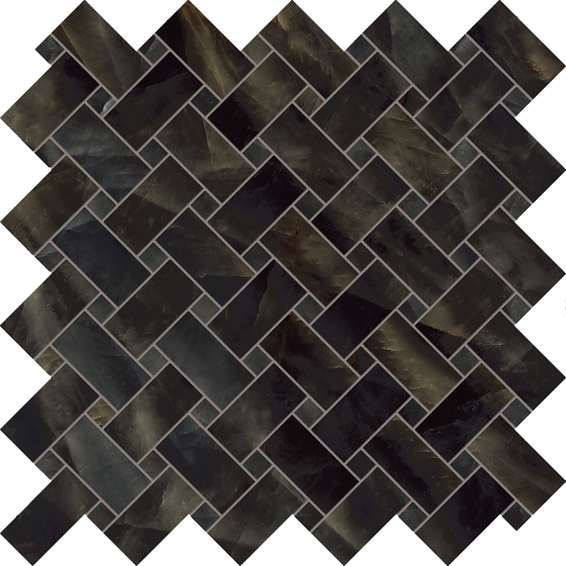 Мозаика Vitrum Black Intrecci Silktech