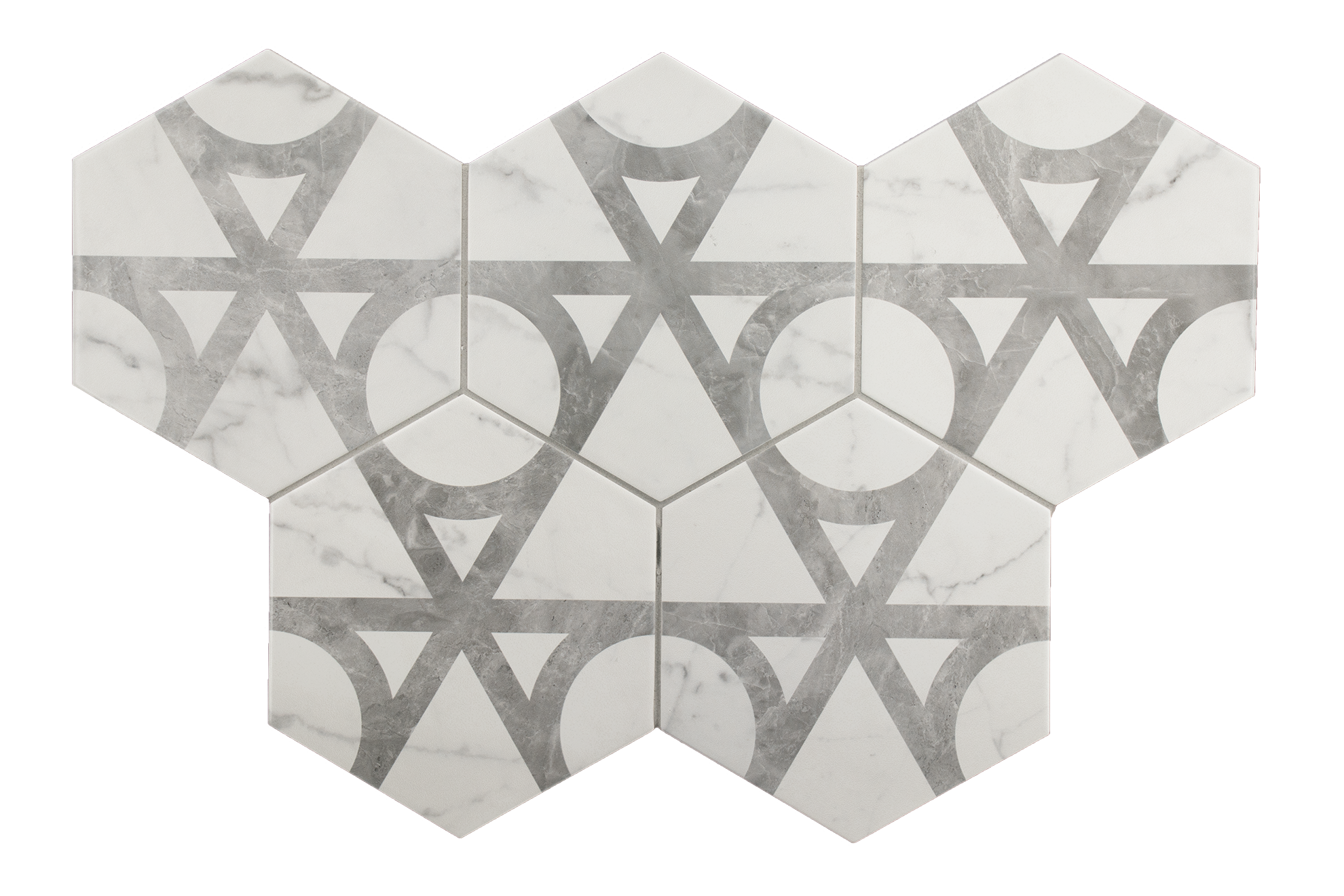 Hexagon Carrara Flow