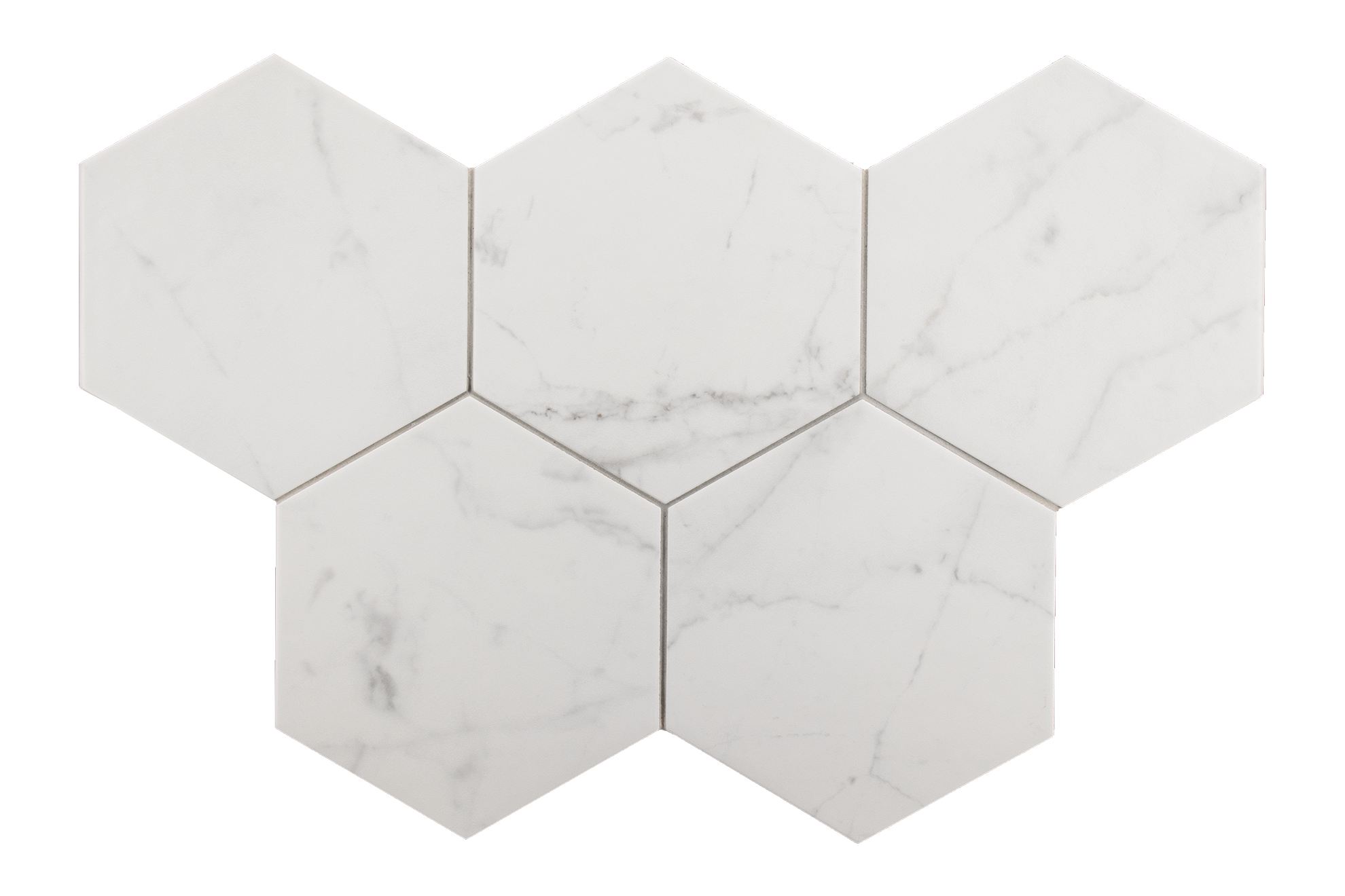 Hexagon Carrara Матовая