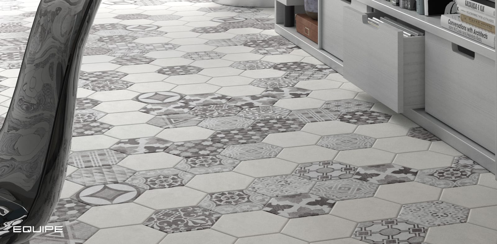 Hexatile Cement в интерьере