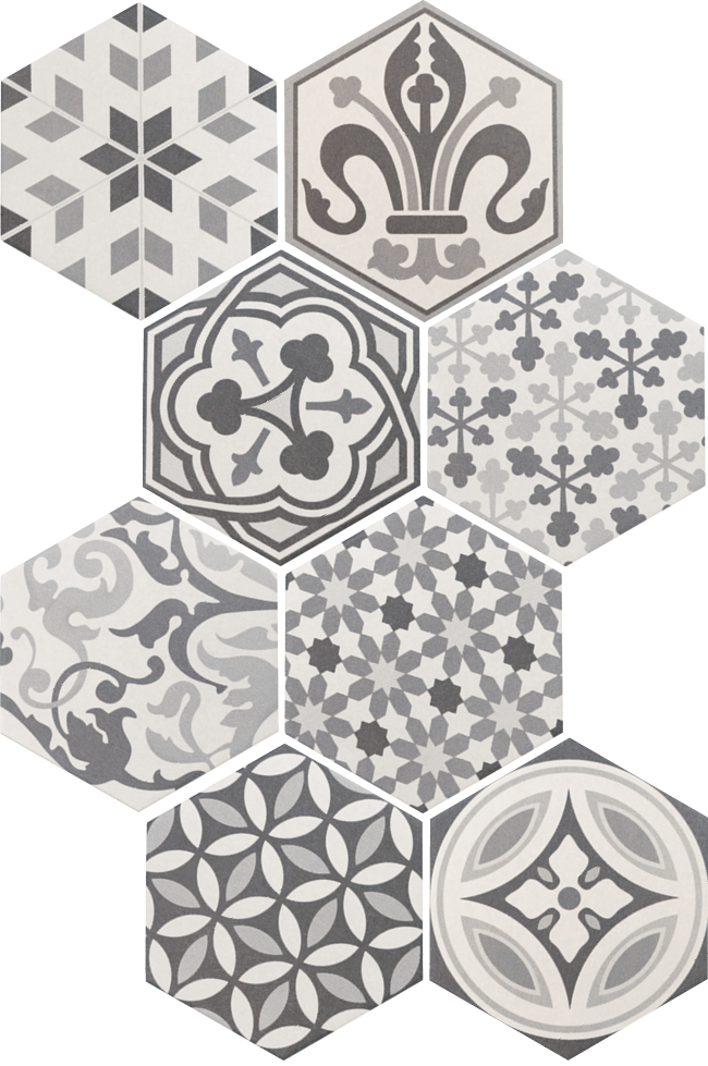 Hexatile Harmony B&W