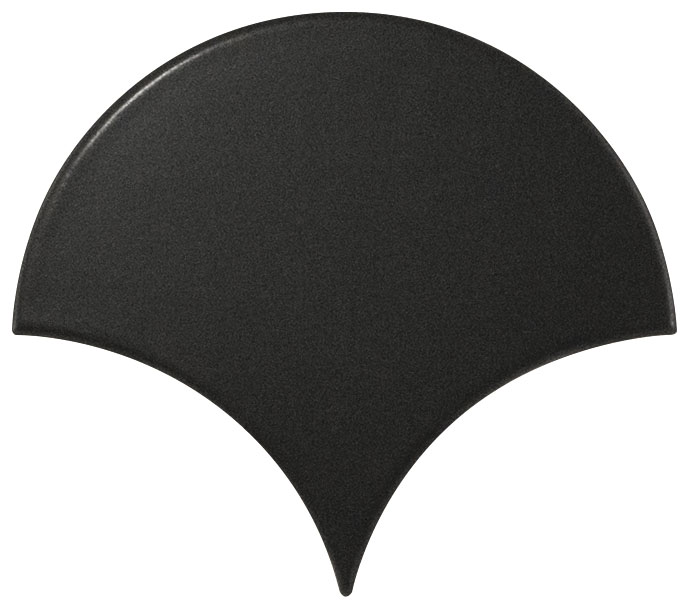 Керамика Scale Fan Black Матовая 10.6×12 см - коллекция Scale, Equipe