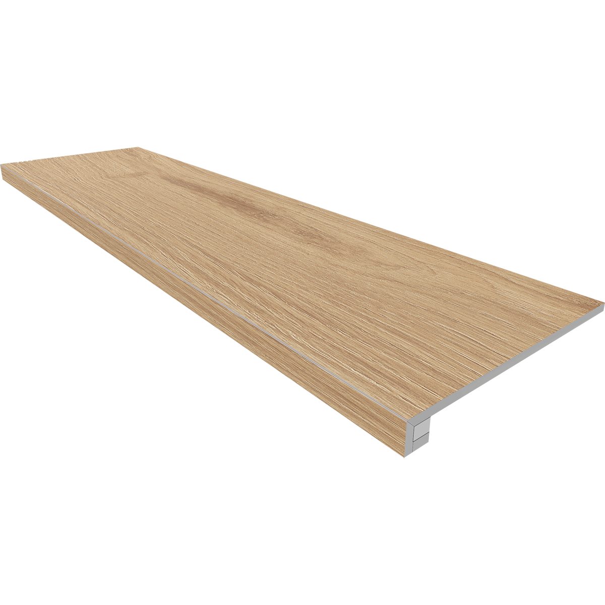 Ступень Алавеса 33×160 AV02 (без насечек, прямоугольный бортик, комплект с подступенком)