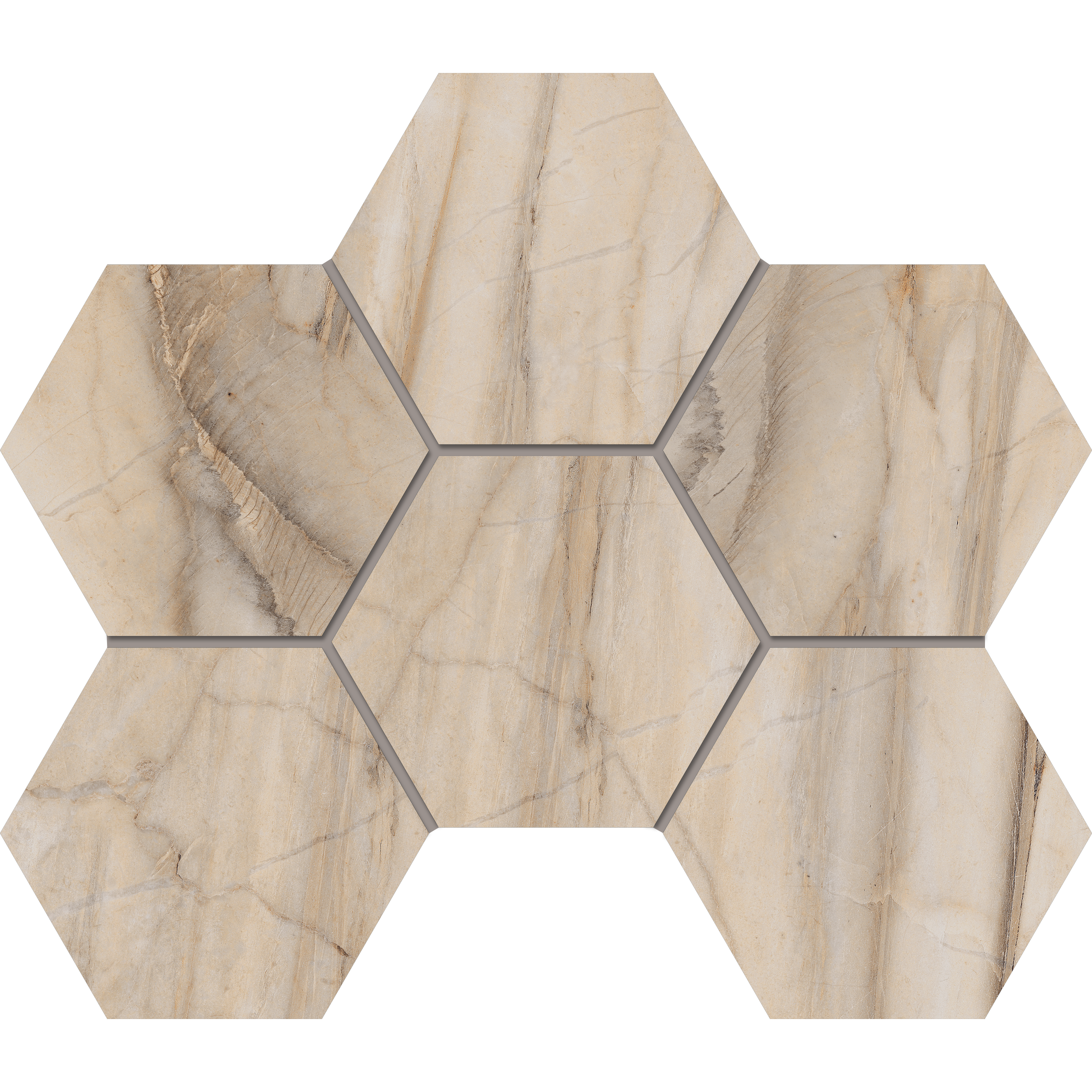 Мозаика Бернини 25×28,5 BR01 (Гексагон) неполированная