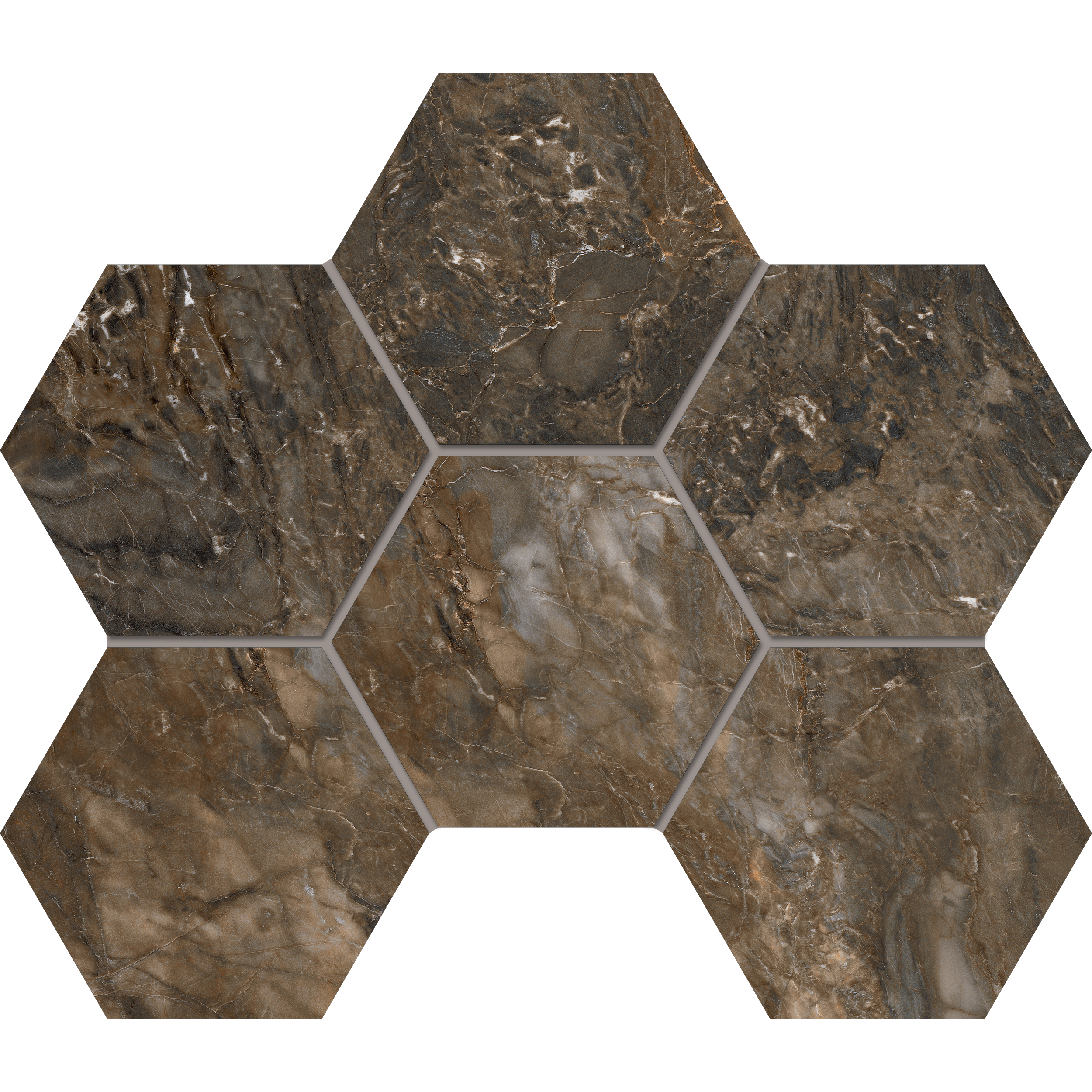 Мозаика Бернини 25×28,5 BR04 (Гексагон) неполированная