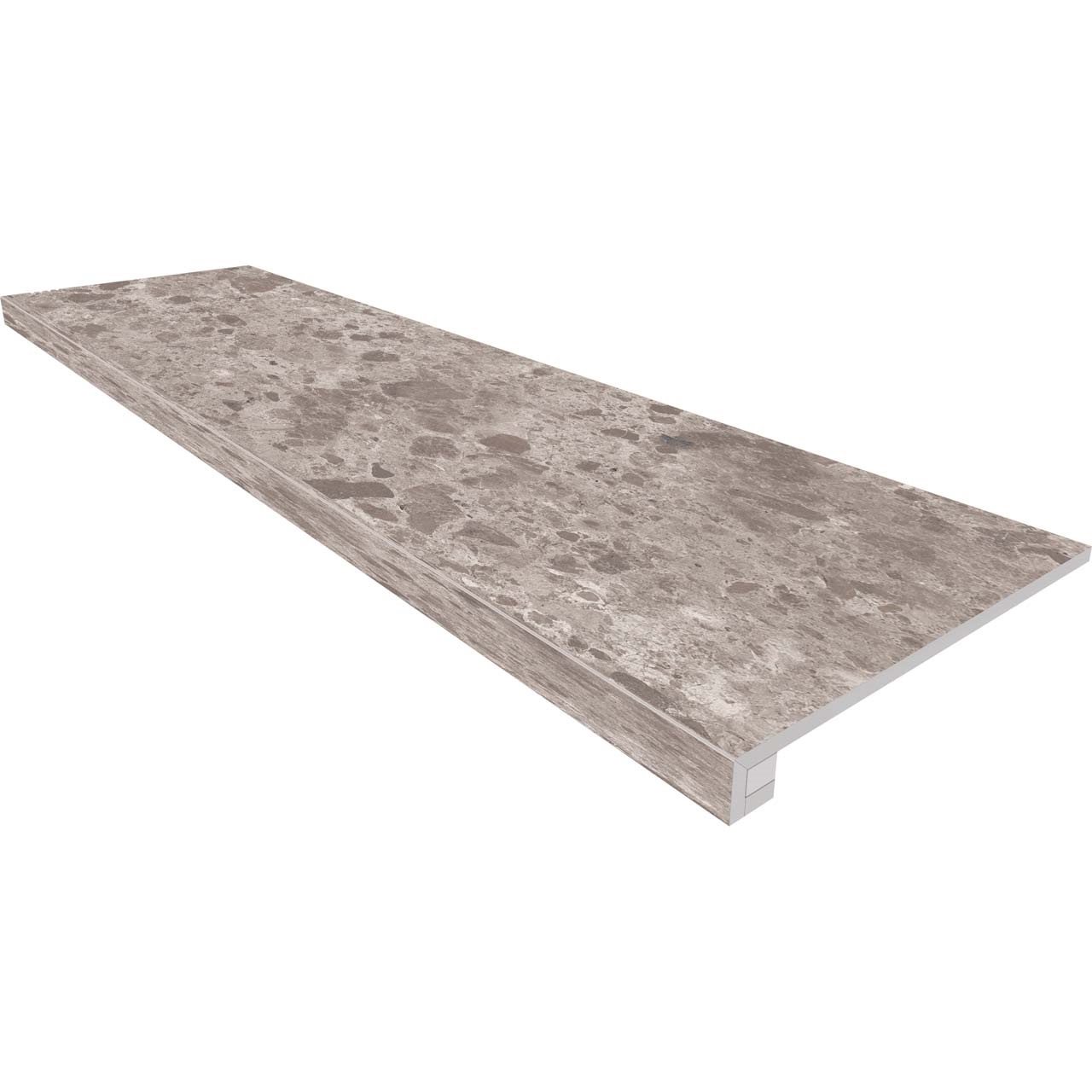 Ступень Грано 33×120 GR03 (без насечек, прямоугольный бортик, комплект с подступенком)