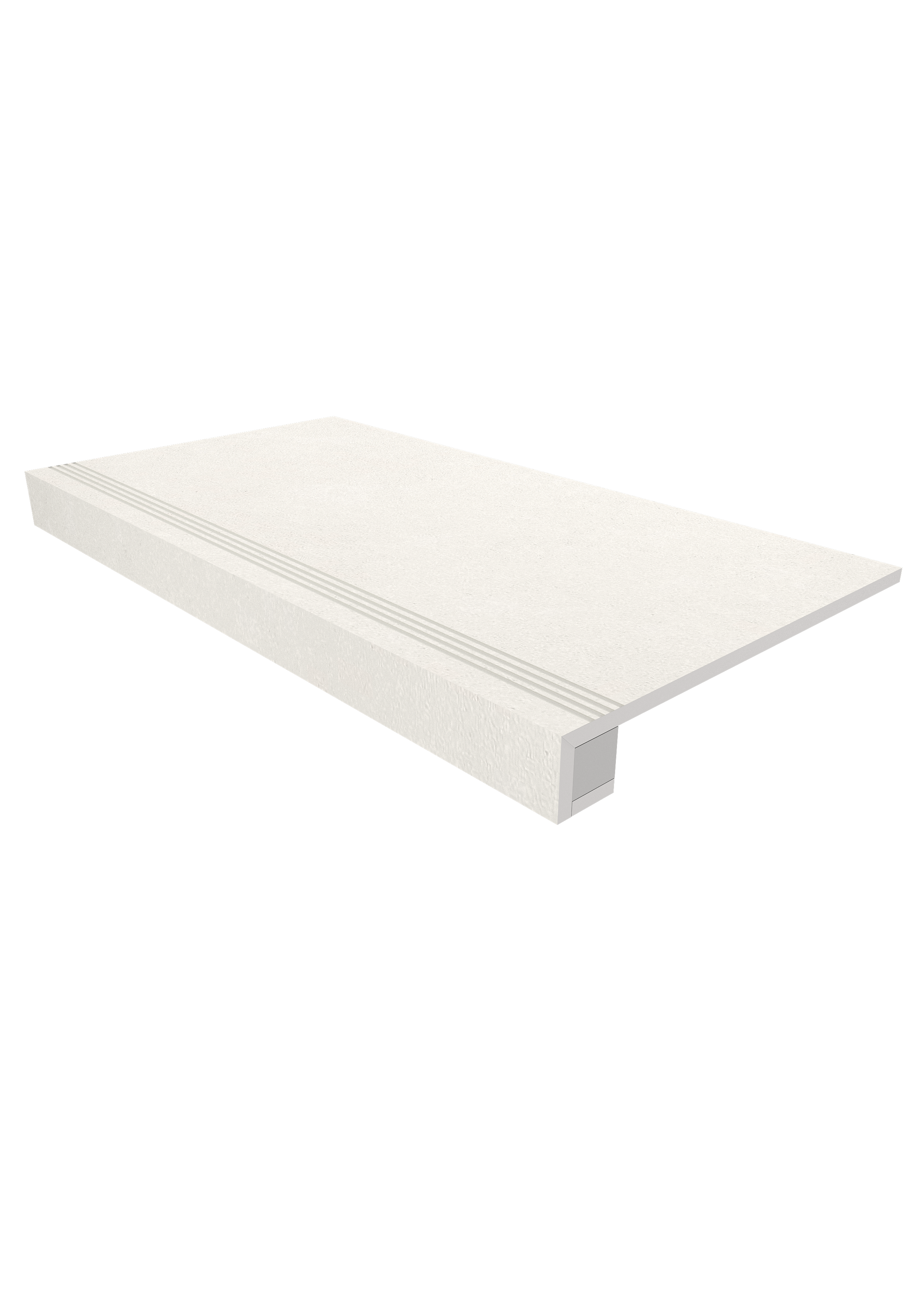 Ступень Луна 33×120 LN00 (с насечками, прямоугольный бортик, комплект с подступенком)
