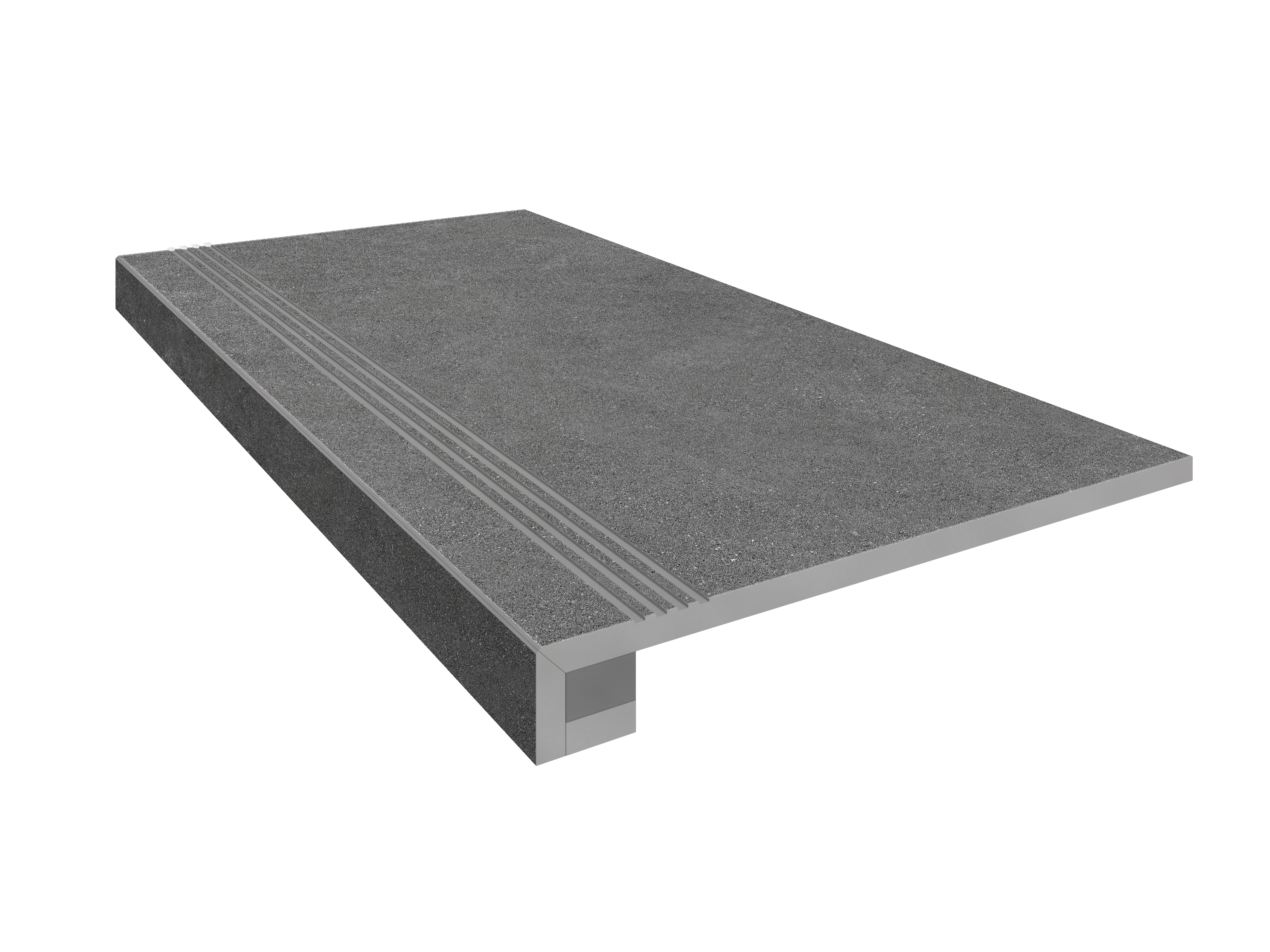 Ступень Луна 33×120 LN03 (с насечками, прямоугольный бортик, комплект с подступенком)