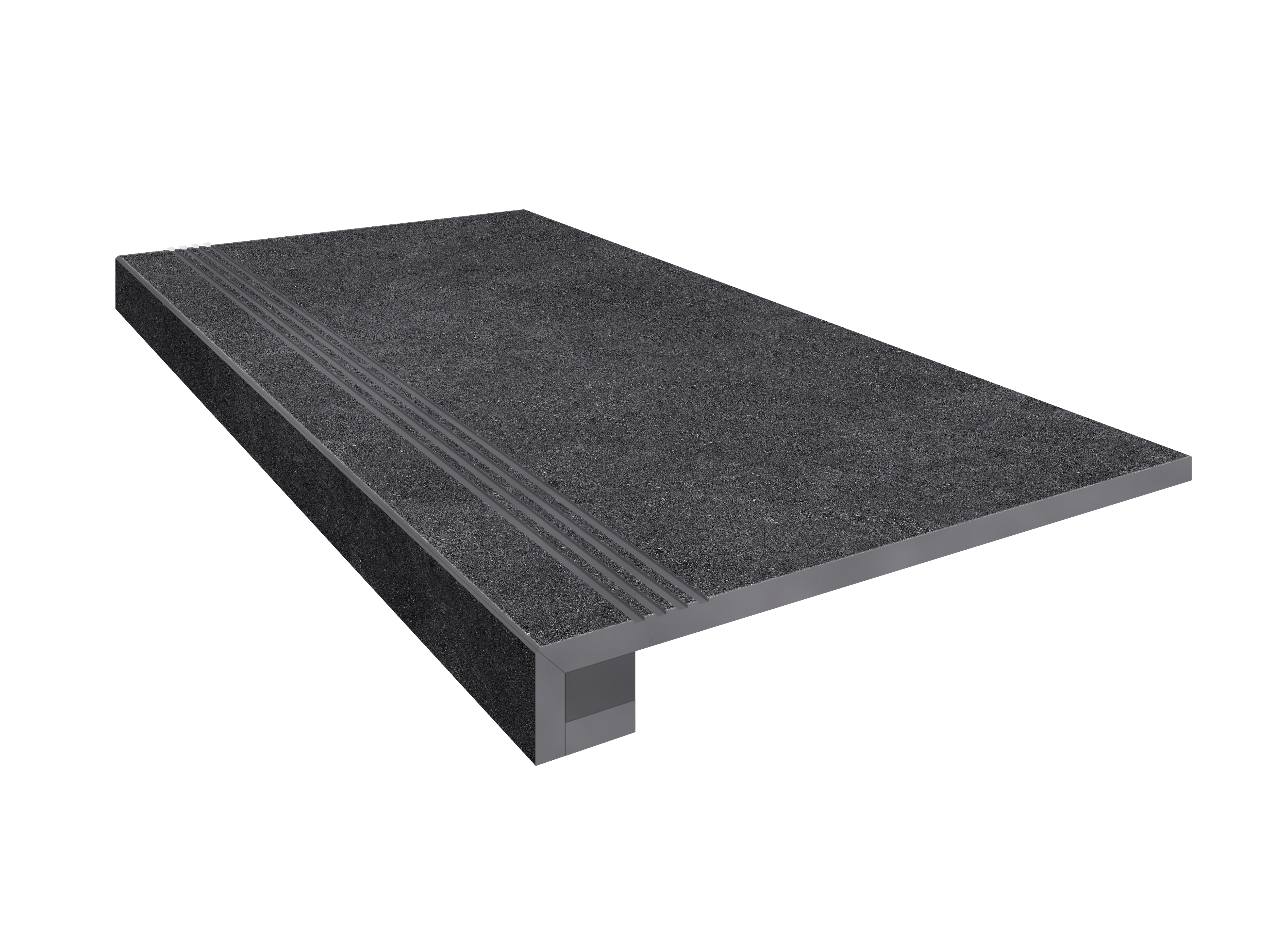 Ступень Луна 33×120 LN04 (с насечками, прямоугольный бортик, комплект с подступенком)
