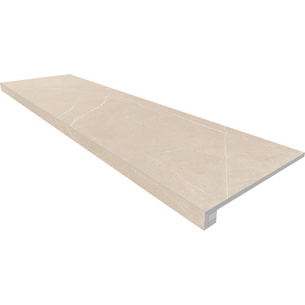 Ступень Нолана 33×120 NL01 (без насечек, прямоугольный бортик, комплект с подступенком)