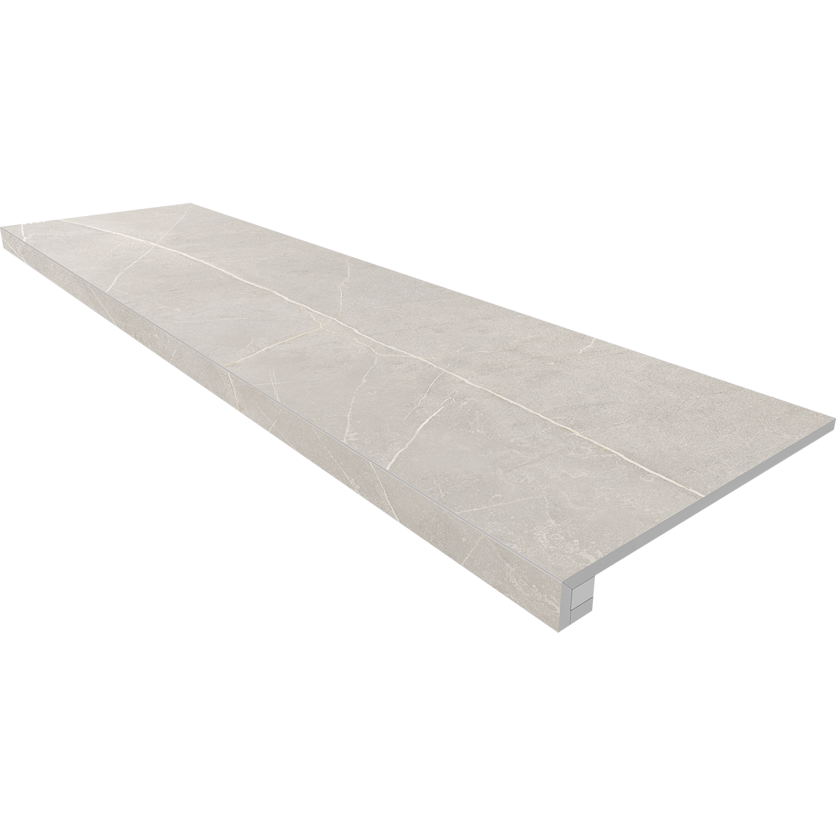 Ступень Нолана 33×120 NL02 (без насечек, прямоугольный бортик, комплект с подступенком)