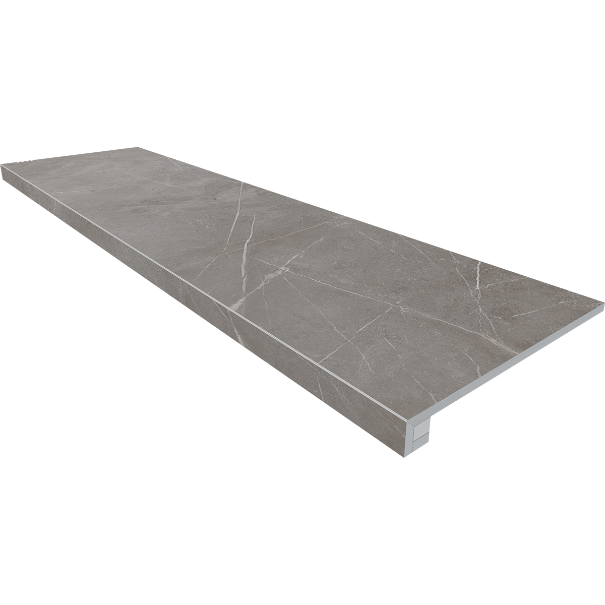 Ступень Нолана 33×120 NL03 (без насечек, прямоугольный бортик, комплект с подступенком)