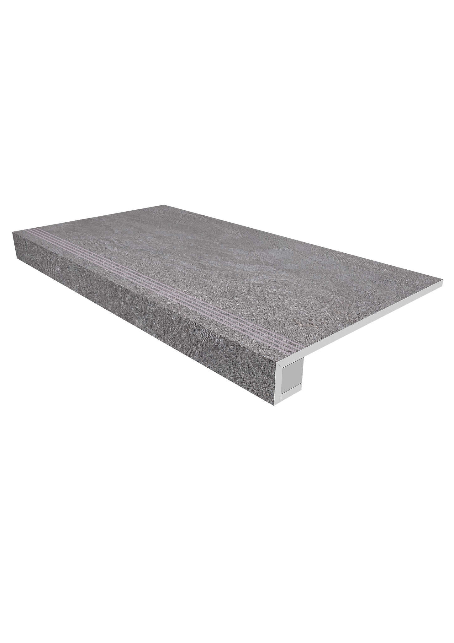 Ступень Спектрум 33×120 SR01 (с насечками, прямоугольный бортик, комплект с подступенком)